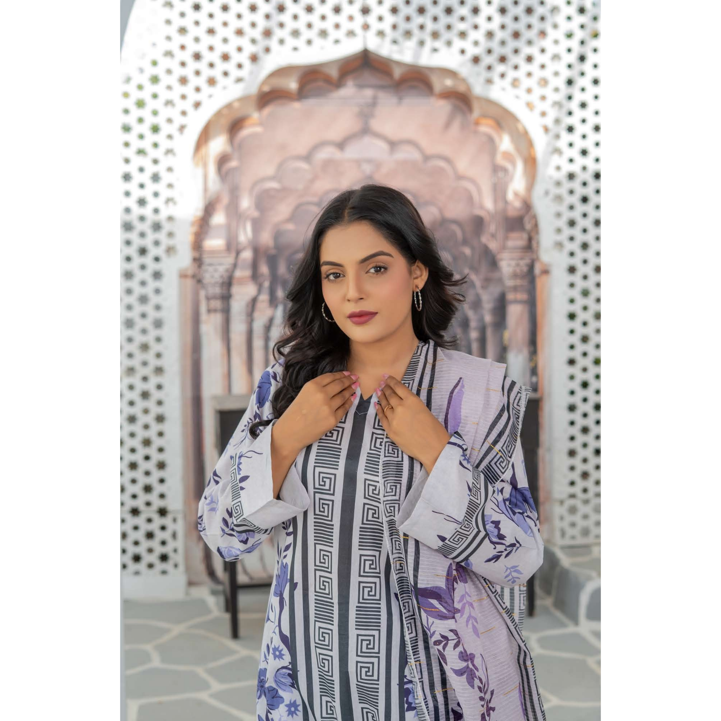 UMRZ-47 3 Pc Pakistani Printed Summer Lawn Collection by Rangz