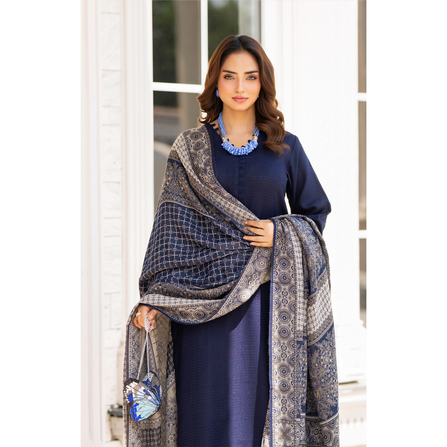 RA-23 Dhanak Dress with Kashmiri Wool Shawl 3 Pc Collection |Ready to Wear | Winter Collection | Raniya.h