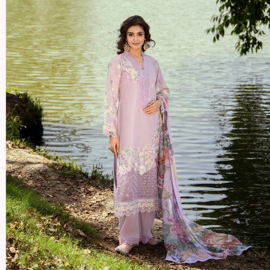 KC-1573 "Sunheri" Embroidered Festive Cambric Cotton Collection by Karma Collection