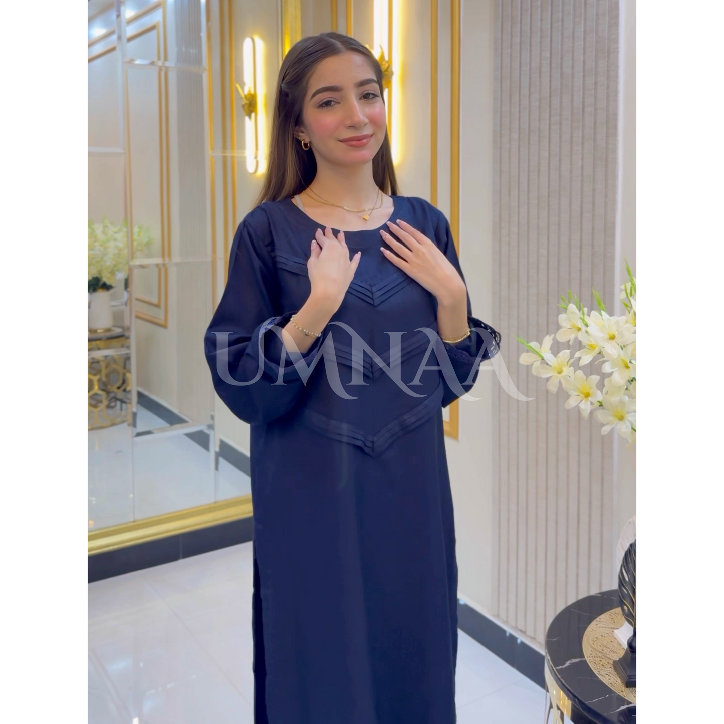 UA-32 Dhanak Dress Embroidered Velvet Shawl 3 Pc | Ready to wear | UMNAA