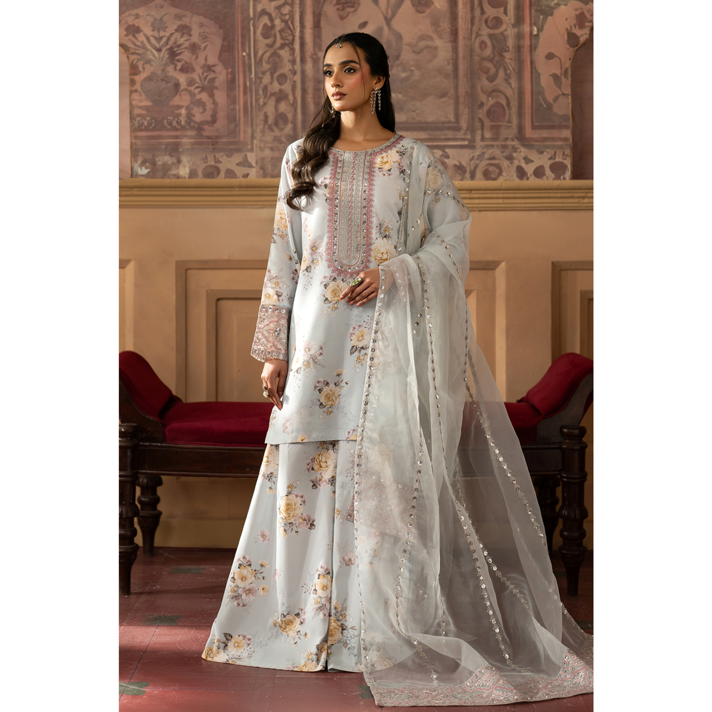 Luxury Embroidered Printed Cotton Silk Collection | Ready to Esra | Esra fashion