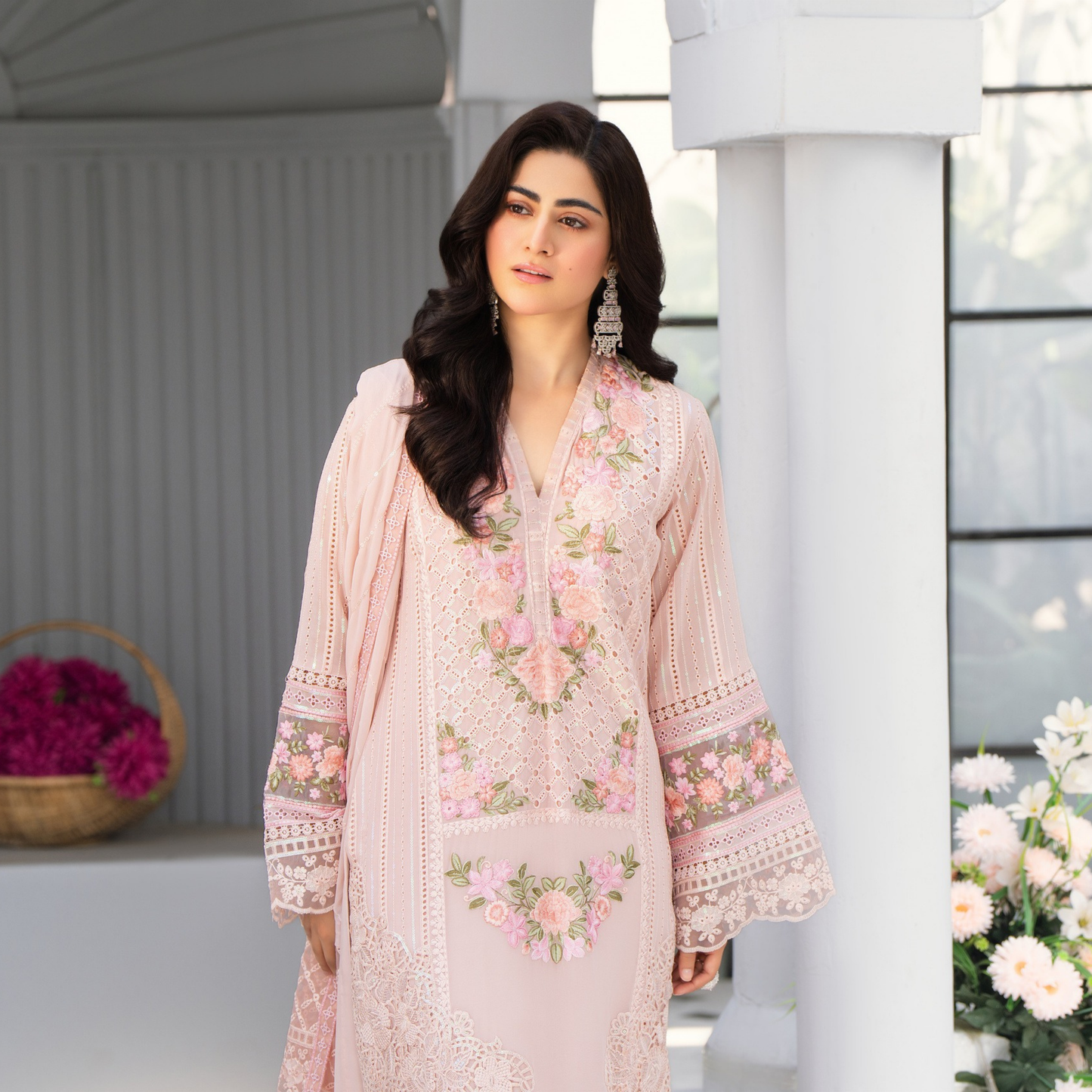 3 Piece Luxury Chiffon Ready to Wear Collection | karma Collection UMKC0902