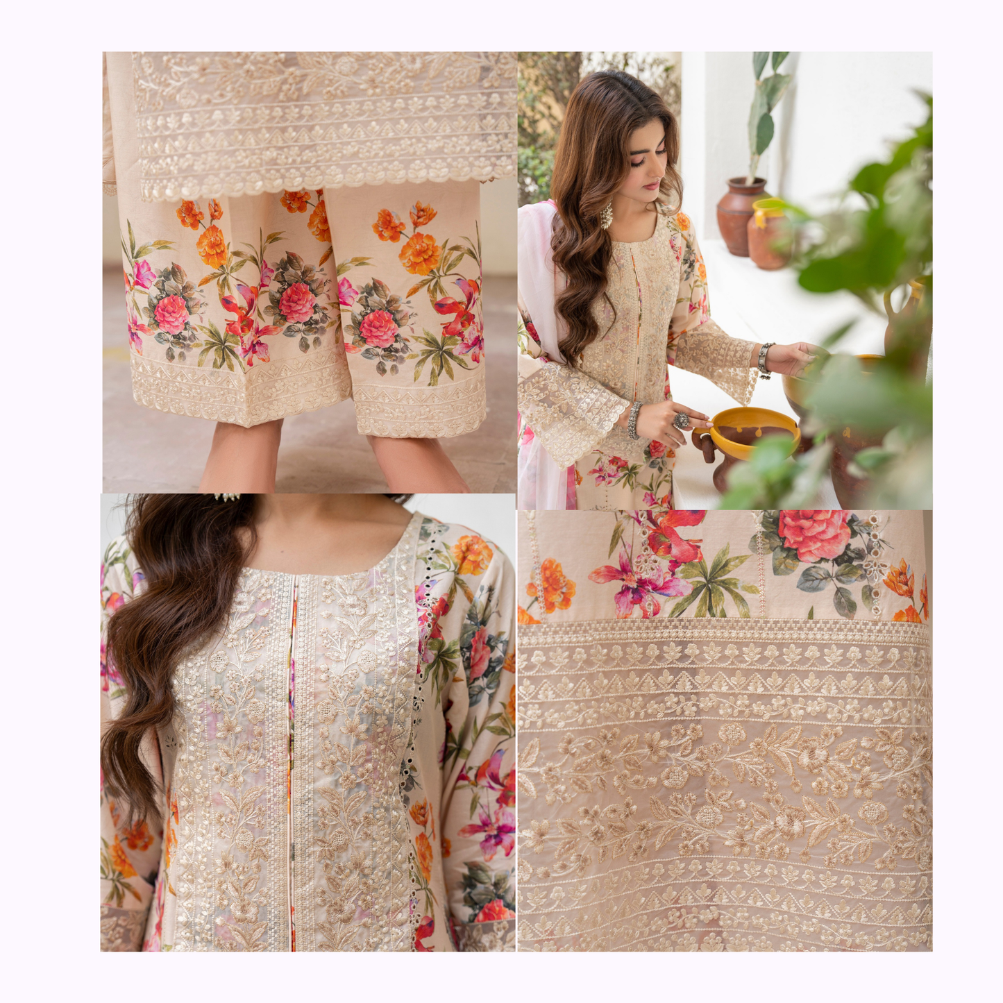 "Aina II" Embroidered Printed Lawn 3 Pc Collection by Karma Collection