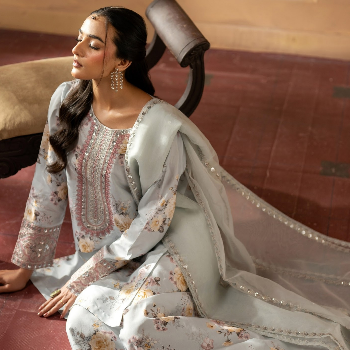 Luxury Embroidered Printed Cotton Silk Collection | Ready to Esra | Esra fashion