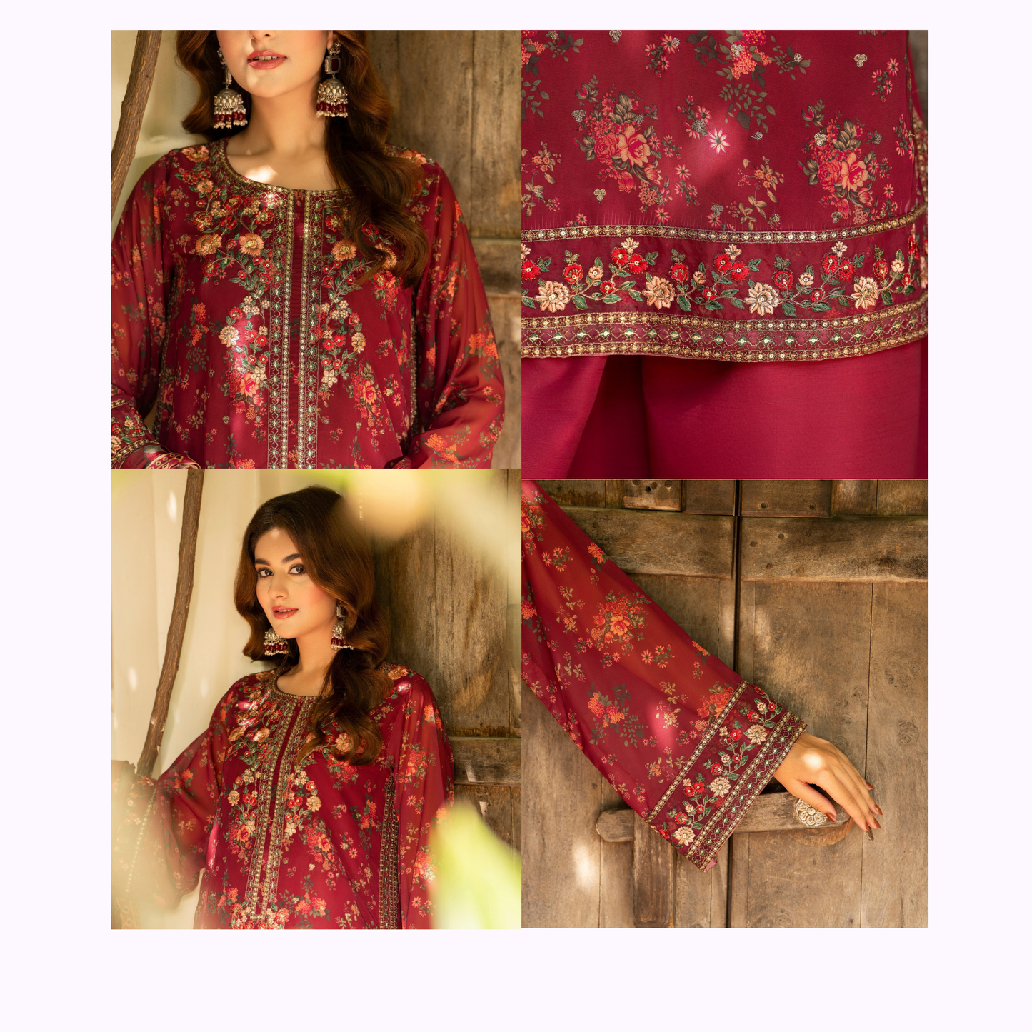 "Khumaar" Embroidered Georgette Collection by karma Collection Asian Wear Pakistani Dresses