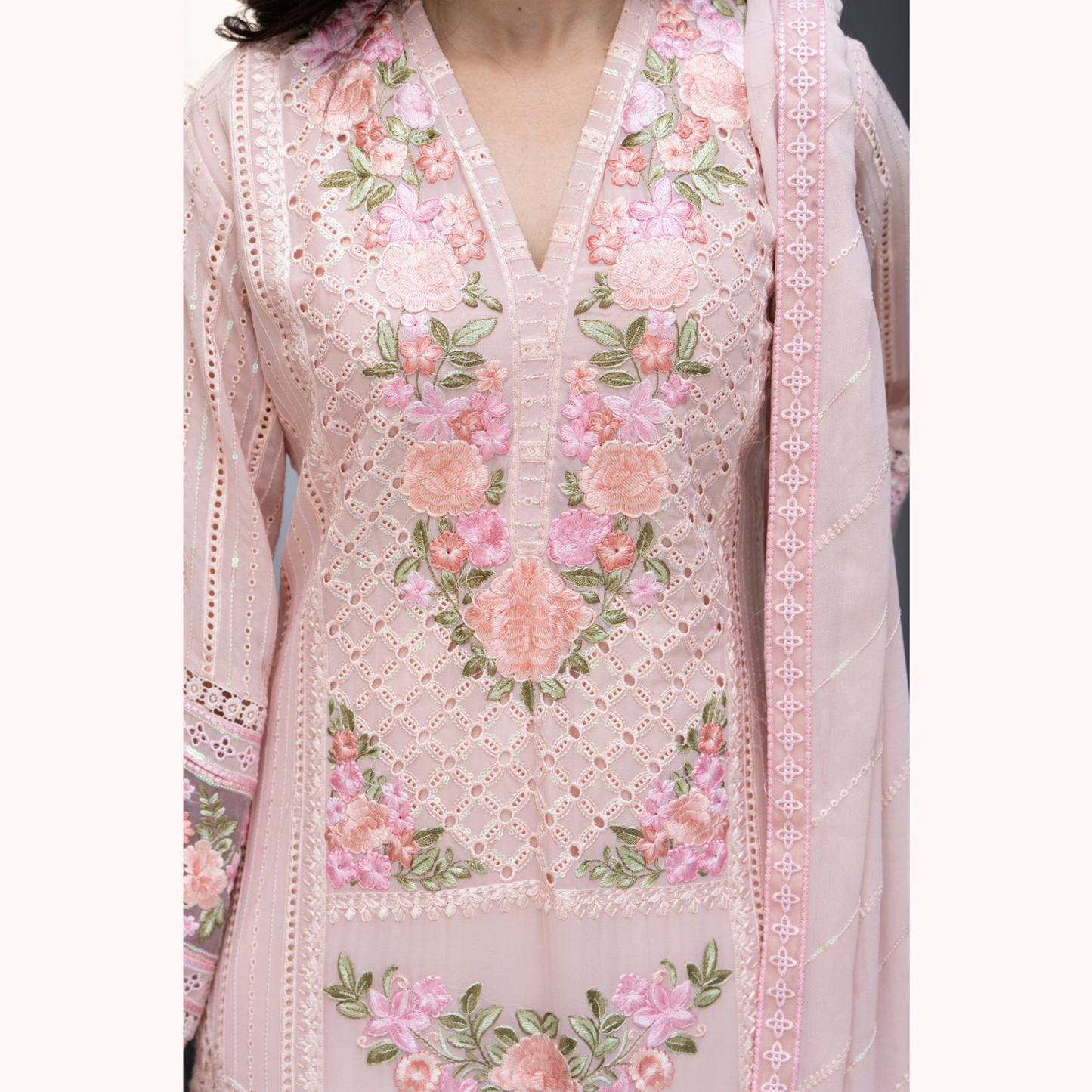 3 Piece Luxury Chiffon Ready to Wear Collection | karma Collection UMKC0902
