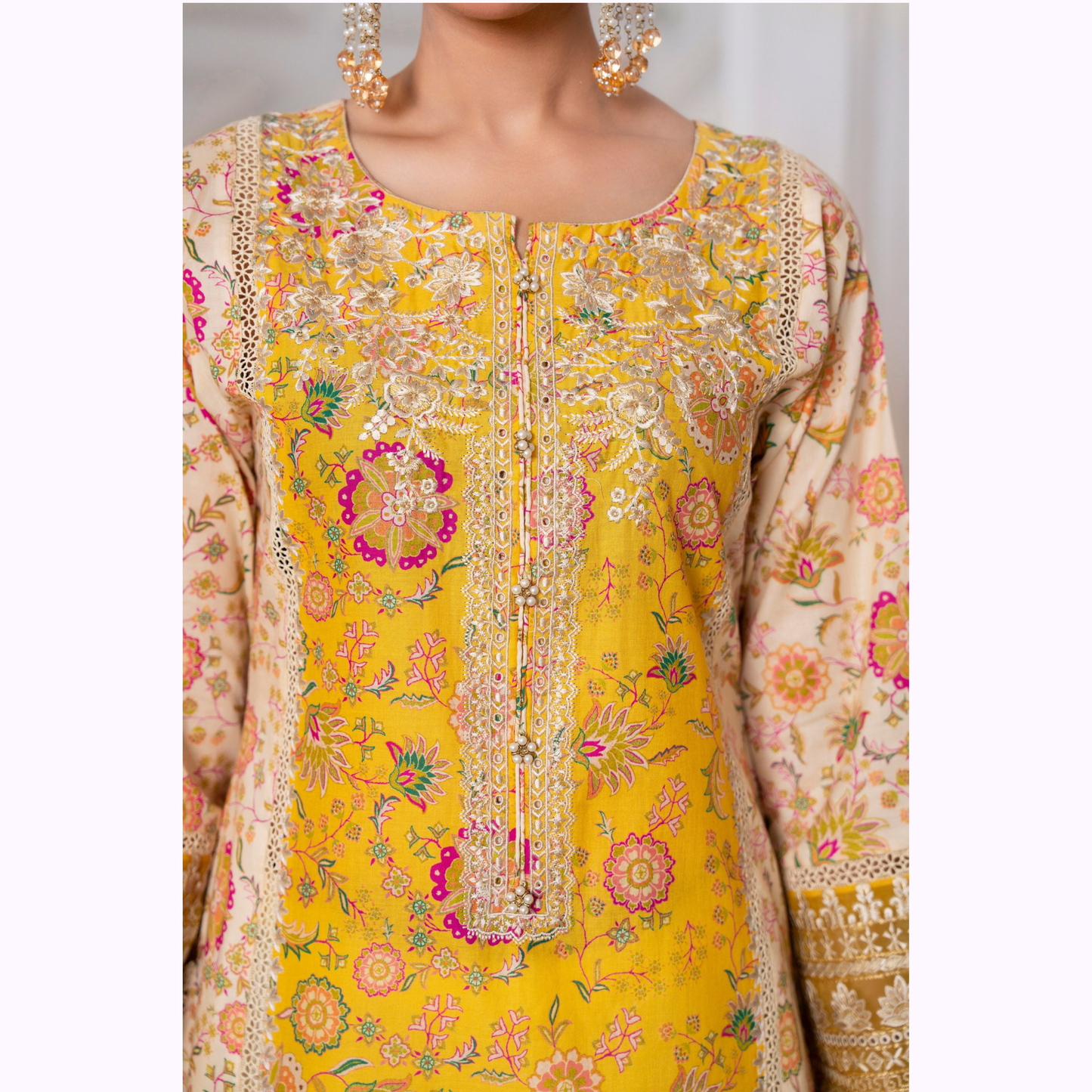 3 Pc Luxury Embroidered trendy Farshi Shalwar Collection | Eid Wear | karma collection