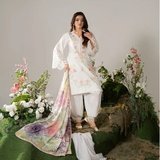 KC-1586 "AYRA" Embroidered Cambric Cotton Collection by Karma Collection
