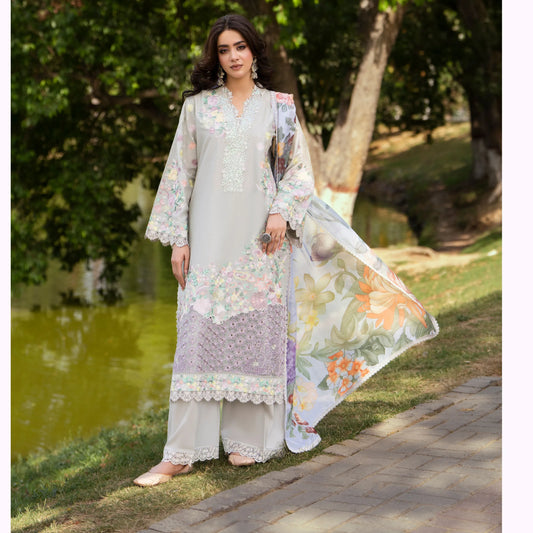 KC-1573 "Sunheri" Embroidered Festive Cambric Cotton Collection by Karma Collection