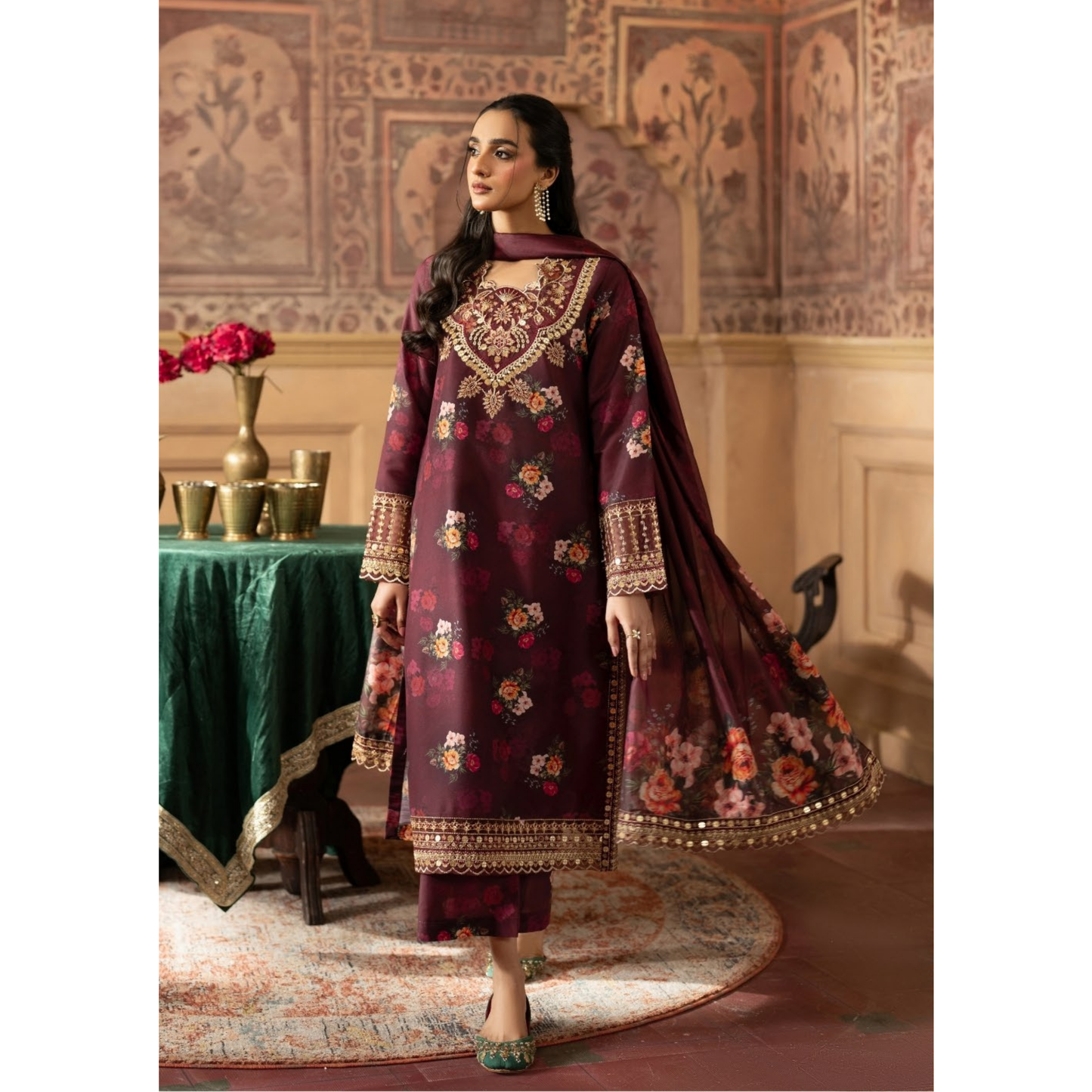 Luxury Embroidered Printed Cotton Silk Collection | Ready to Esra | Esra fashion