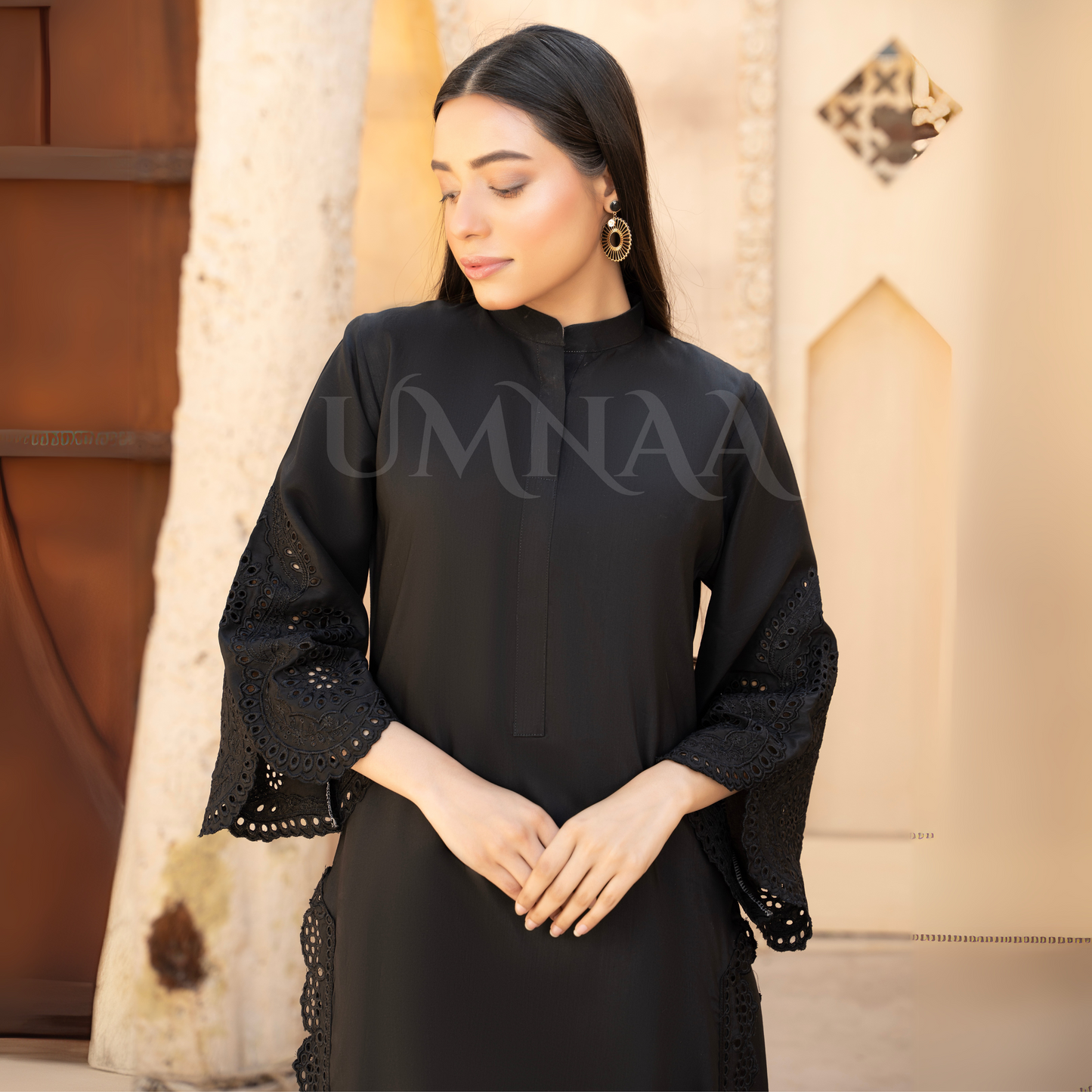 UA-58 Embroidered Viscose Linen 2 Pc Pakistani Co Ord Set Dress | UMNAA