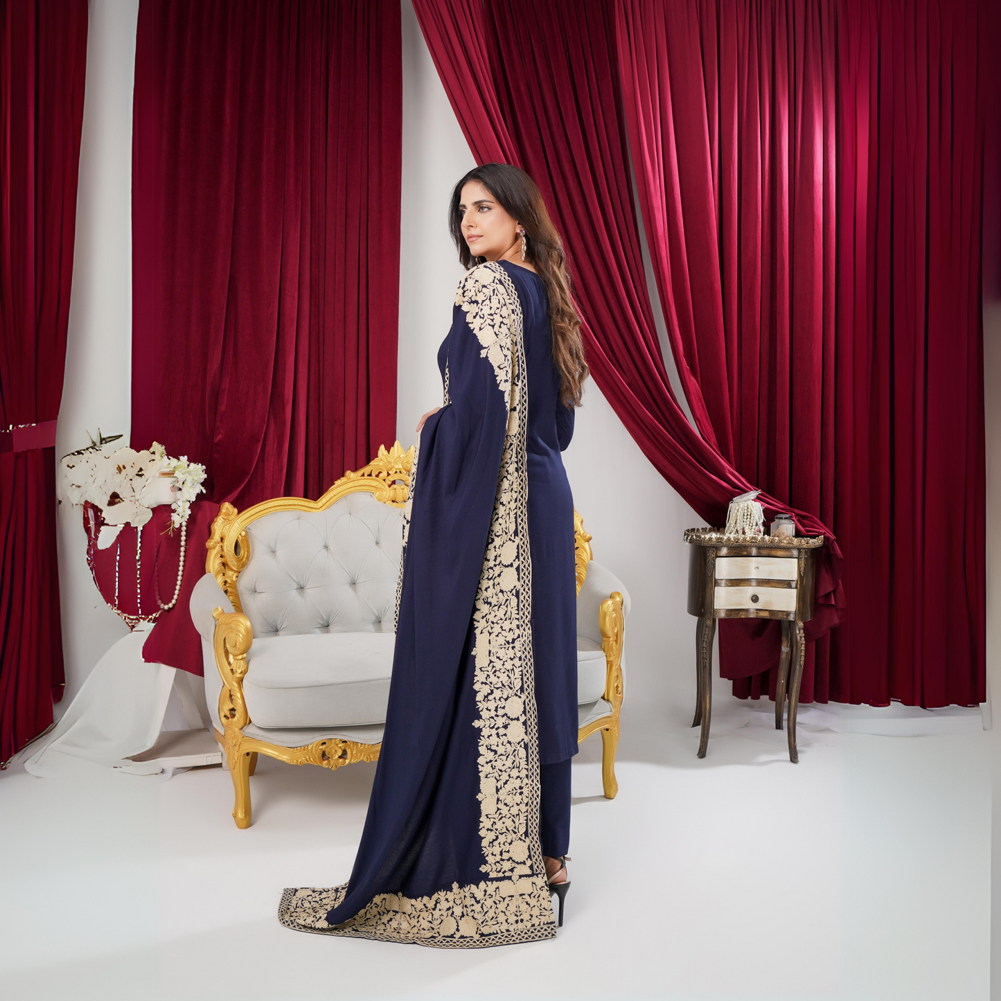 3 Pc Dhanak Shirt & trouser with Dhanak Shawl | Winter Collection | SIMRANS