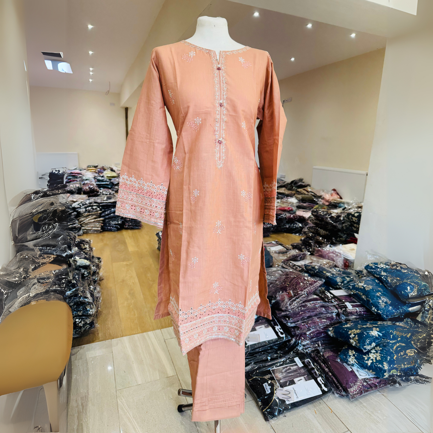 2 Pc Embroidered Khaddar Co-Ord Set | Ready to wear| Hayats