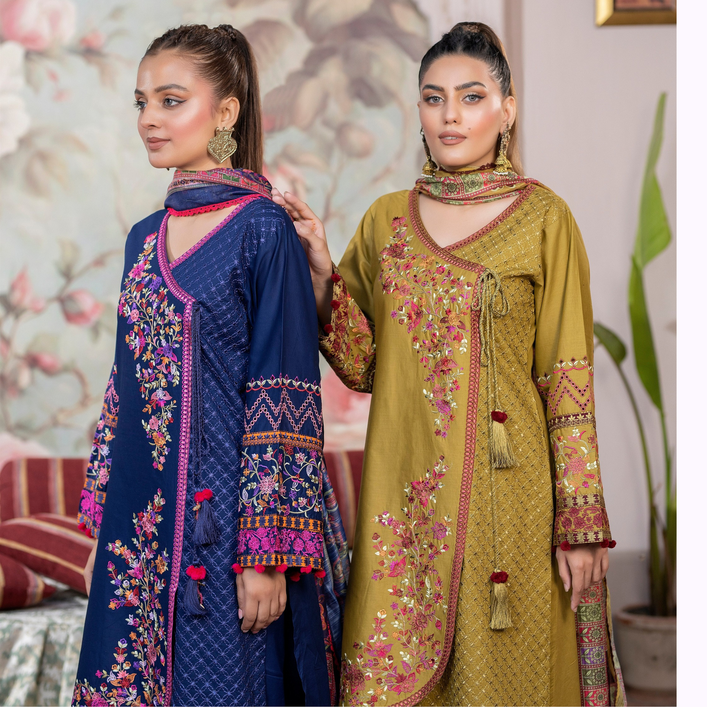 KC-1450 Trendy farshi Shalwar Embroidered Cotton Collection Ready to Wear 3 Pc - Karma Collection