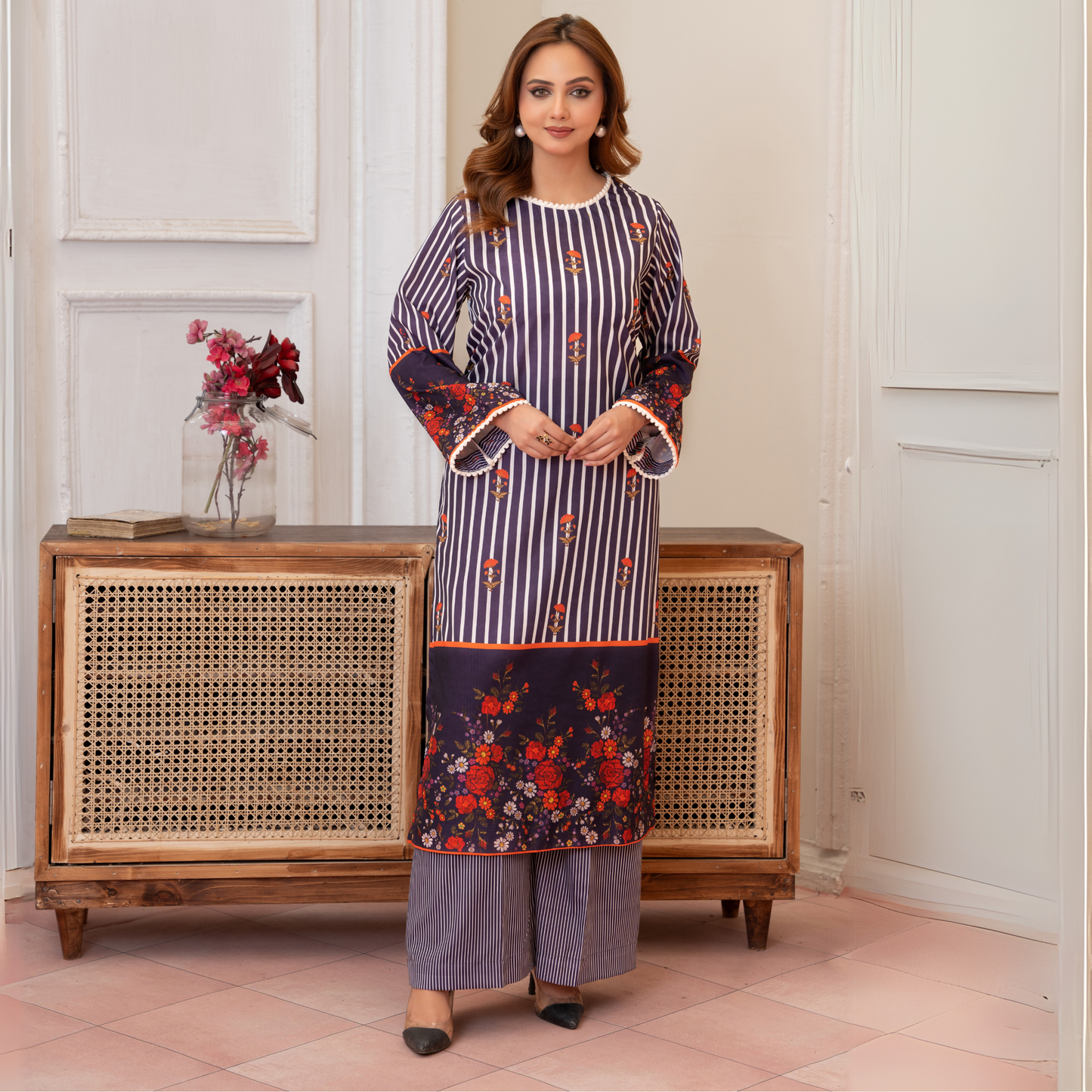 RA-16 2 Printed Silk Pakistani Co-Ords Set | Ready to Wear | Raniya.h
