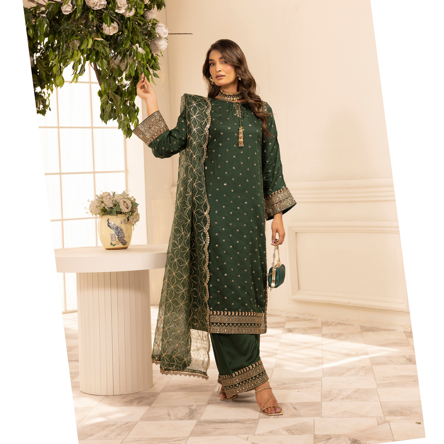 UMS-24 Luxury Embroidered Viscose Collection | Ready to Wear | Simrans
