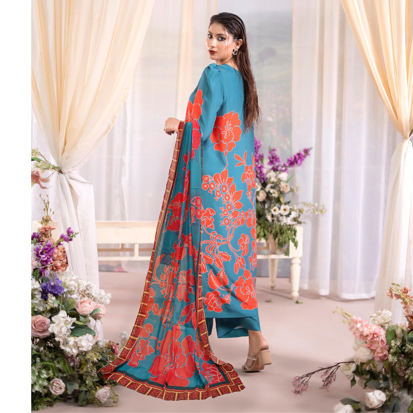 RA-20 3 Pc Printed Silk Collection |Ready to Wear | Raniya.h