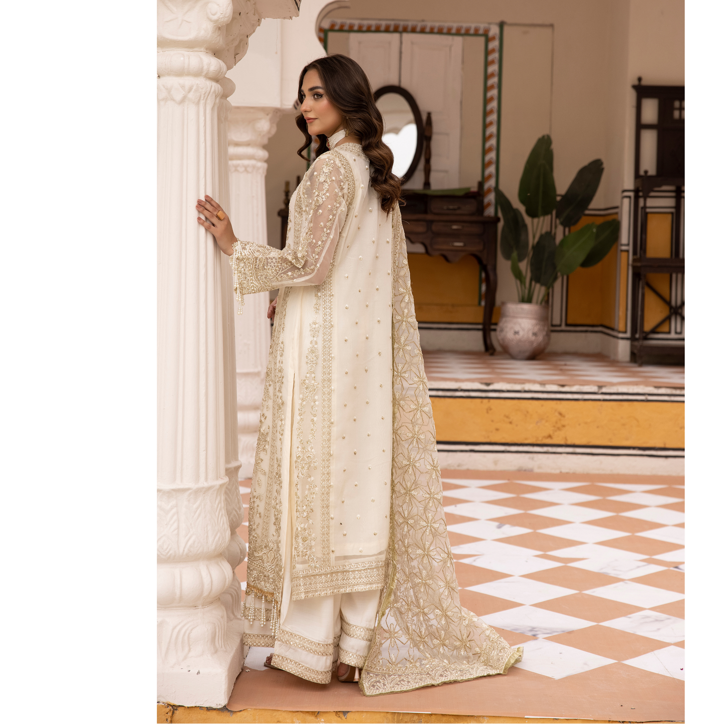 UMS-30 "Nureh" by Simrans 3 Pc Ready to Wear Pakistani Festive Collection