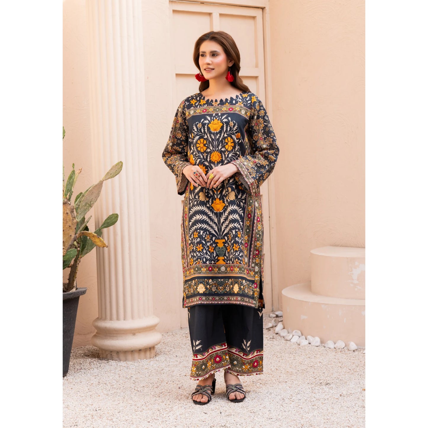 UMRZ-59 Printed Lawn Co-Ords set Collection by Rangz | Ready to Wear Pakistani Asian clothes