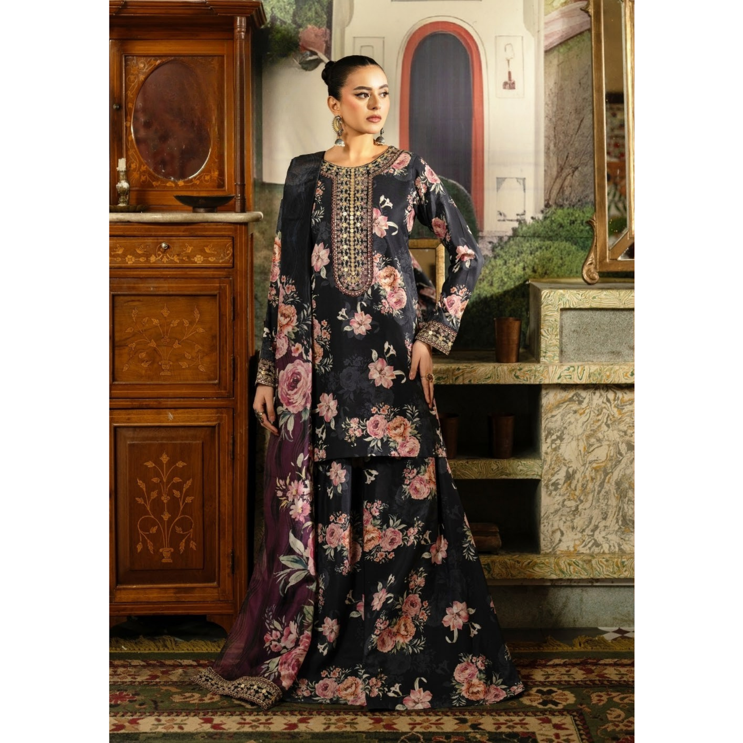 Luxury Embroidered Printed Cotton Silk Collection | Ready to Esra | Esra fashion