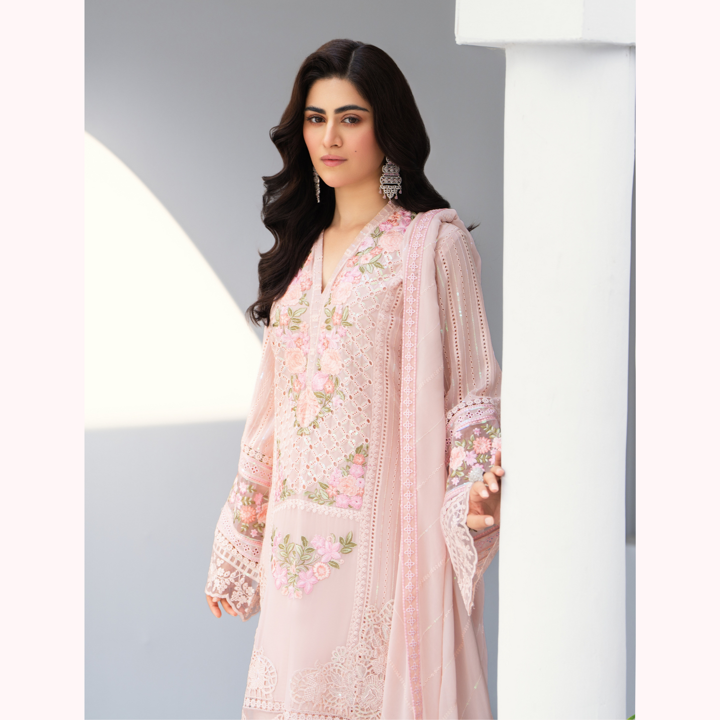 3 Piece Luxury Chiffon Ready to Wear Collection | karma Collection UMKC0902
