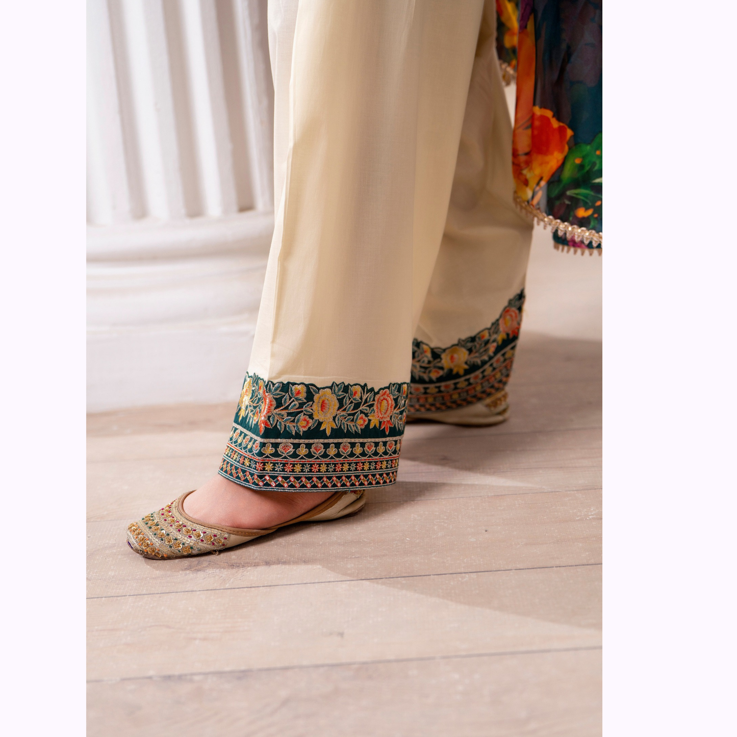 3 Pc Luxury Embroidered trendy Farshi Shalwar Collection | Eid Wear | karma collection