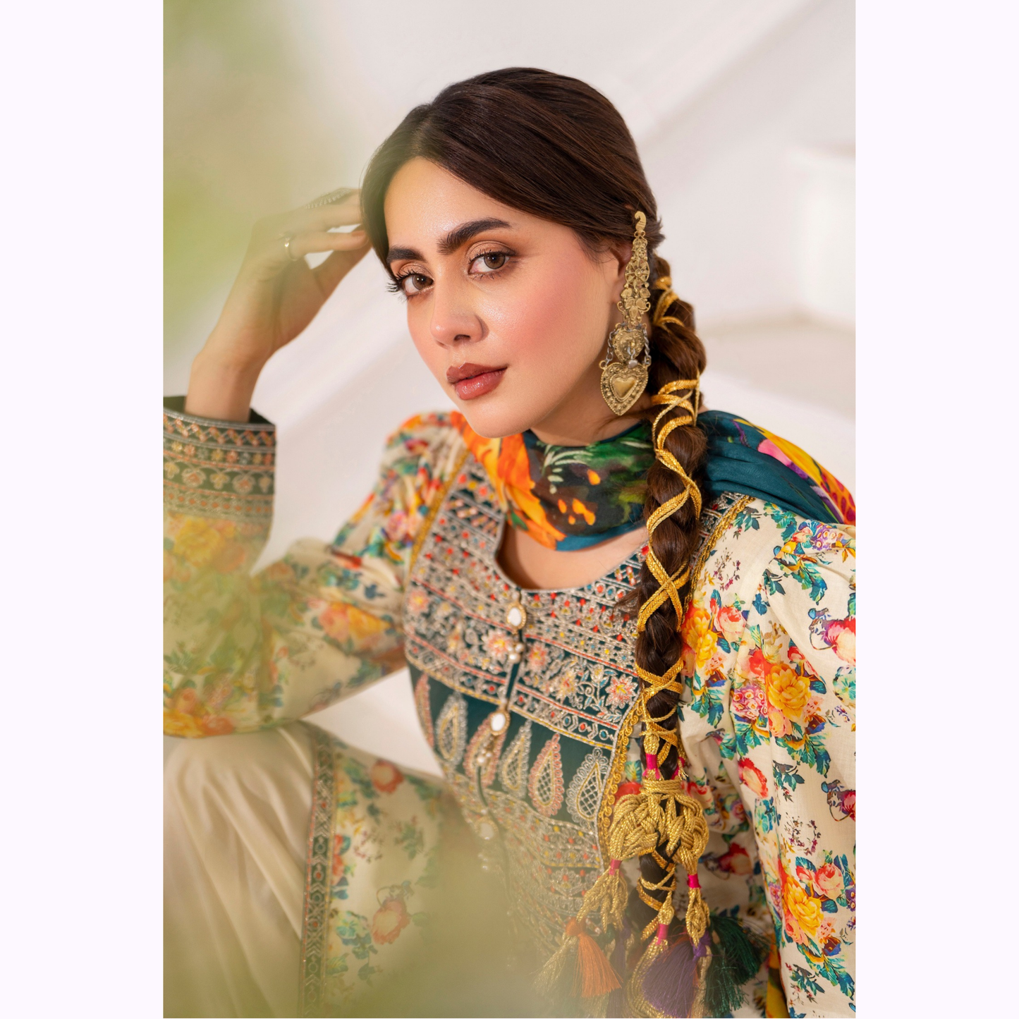 3 Pc Luxury Embroidered trendy Farshi Shalwar Collection | Eid Wear | karma collection