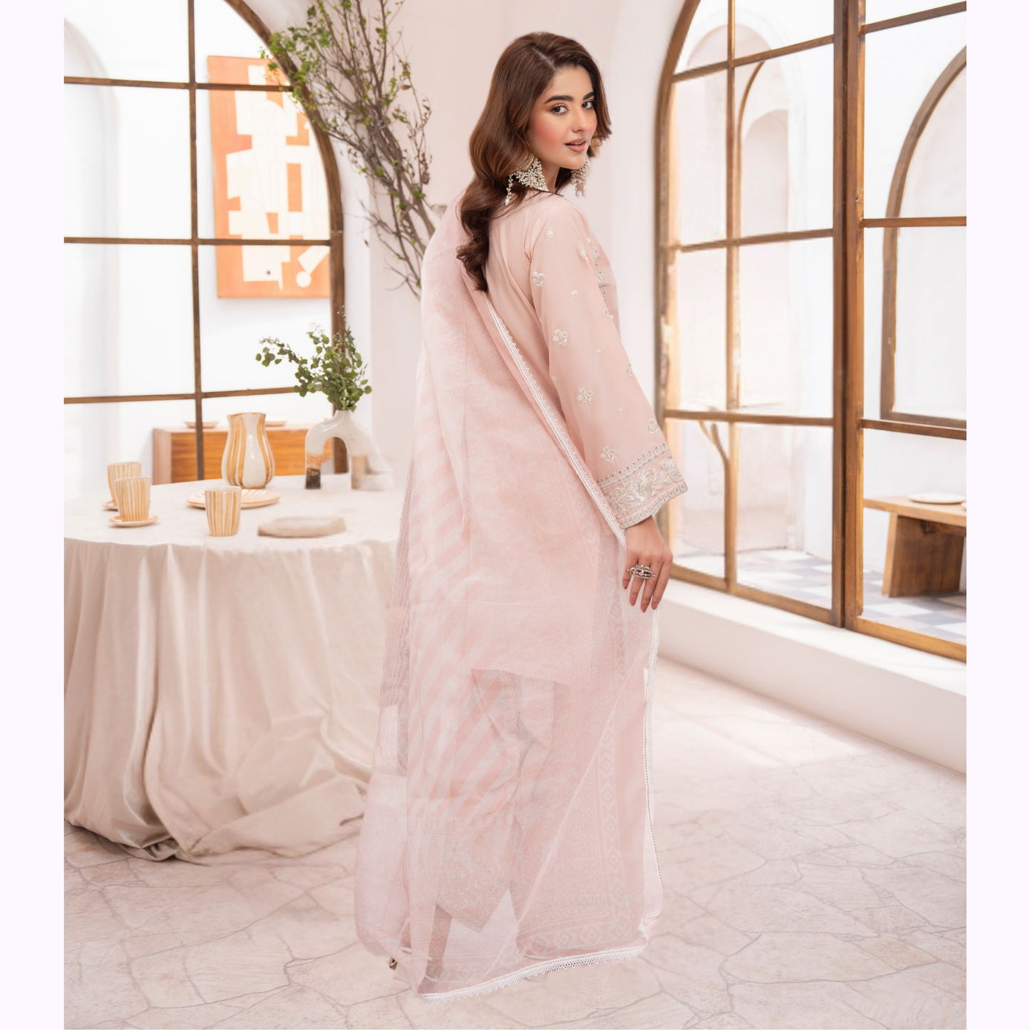 KC-1476 Embroidered Luxury Cambric Cotton farshi Shalwar Collection | Ready to Wear | Karma Collection