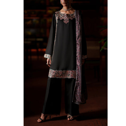 UCA-37 EALA Festive Embroidered Viscose Dress with Printed Silk Dupatta | Women’s Festive Wear Pakistani Designer Outfit by Casuallite