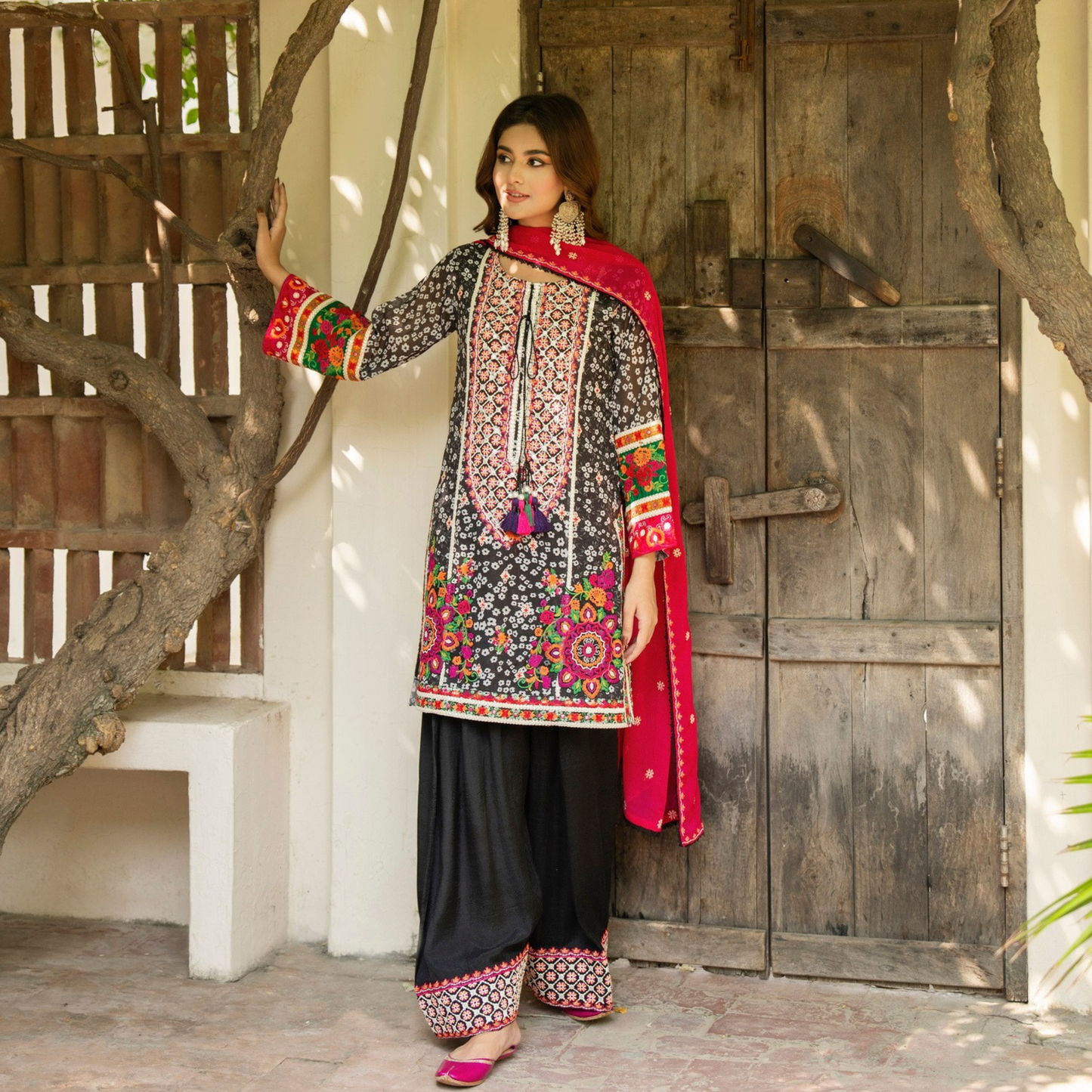 "Khumaar" Embroidered Georgette Collection by karma Collection Asian Wear Pakistani Dresses