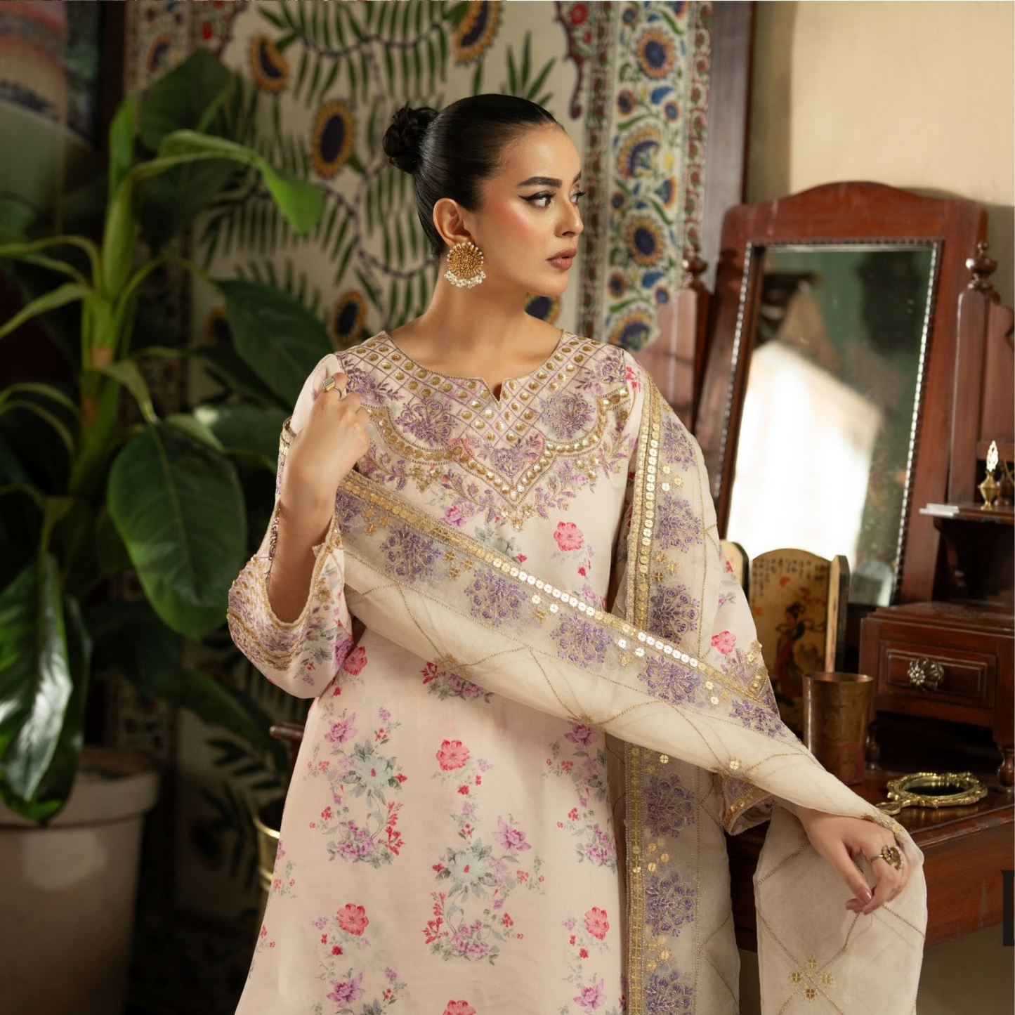 Luxury Embroidered Printed Cotton Silk Collection | Ready to Esra | Esra fashion