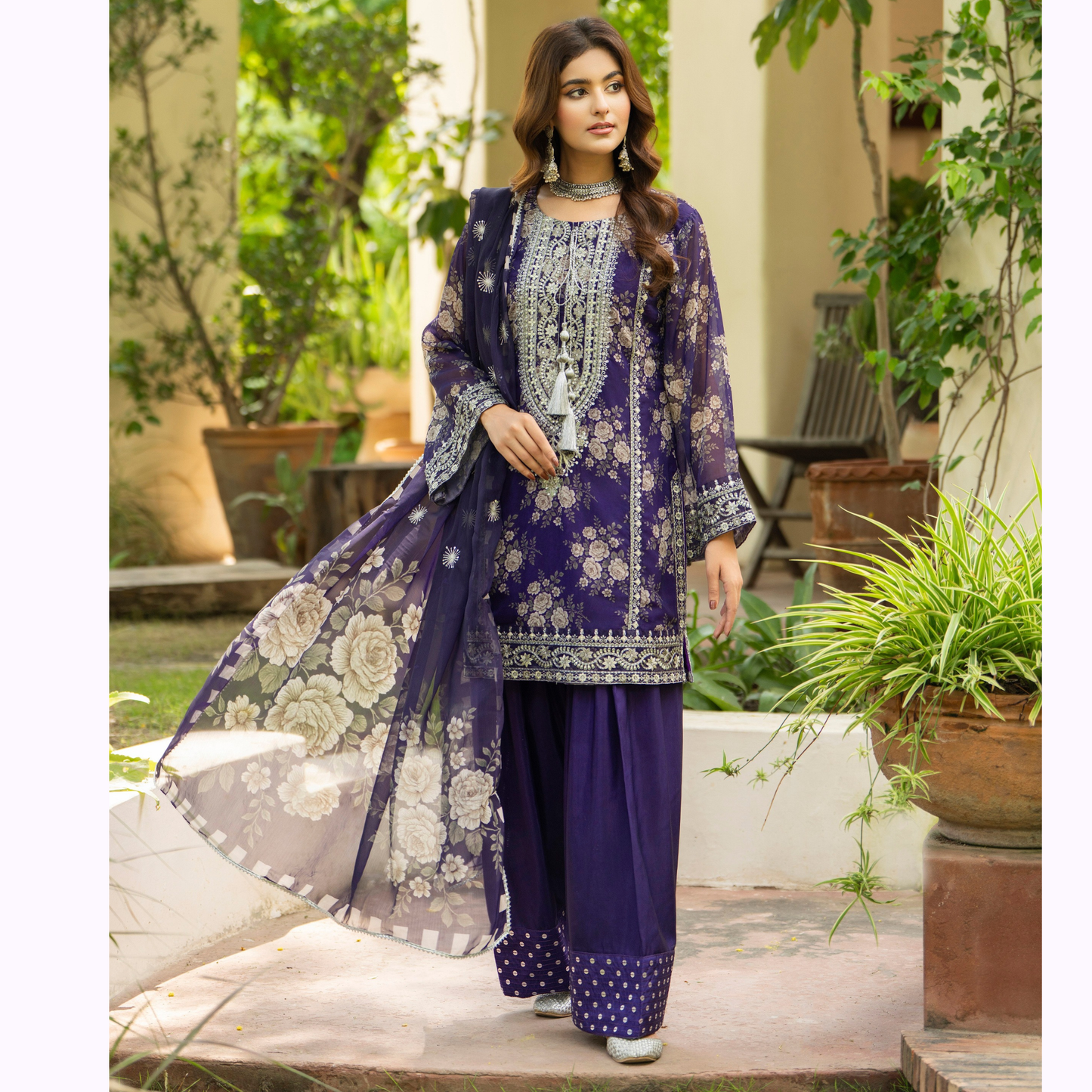 "Khumaar" Embroidered Georgette Collection by karma Collection Asian Wear Pakistani Dresses