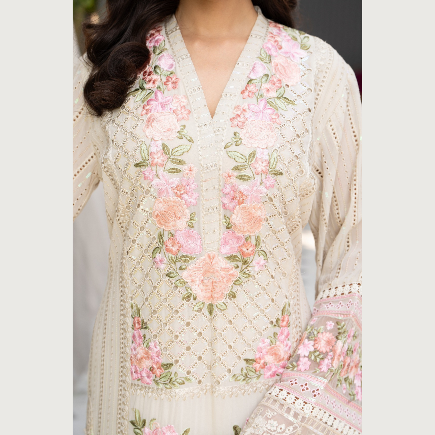 3 Piece Luxury Chiffon Ready to Wear Collection | karma Collection UMKC0902