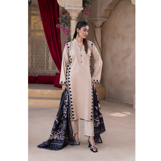 3 Pc Embroidered Dhanak Ready to Wear Dress - Raniya.h | UMRAH0501