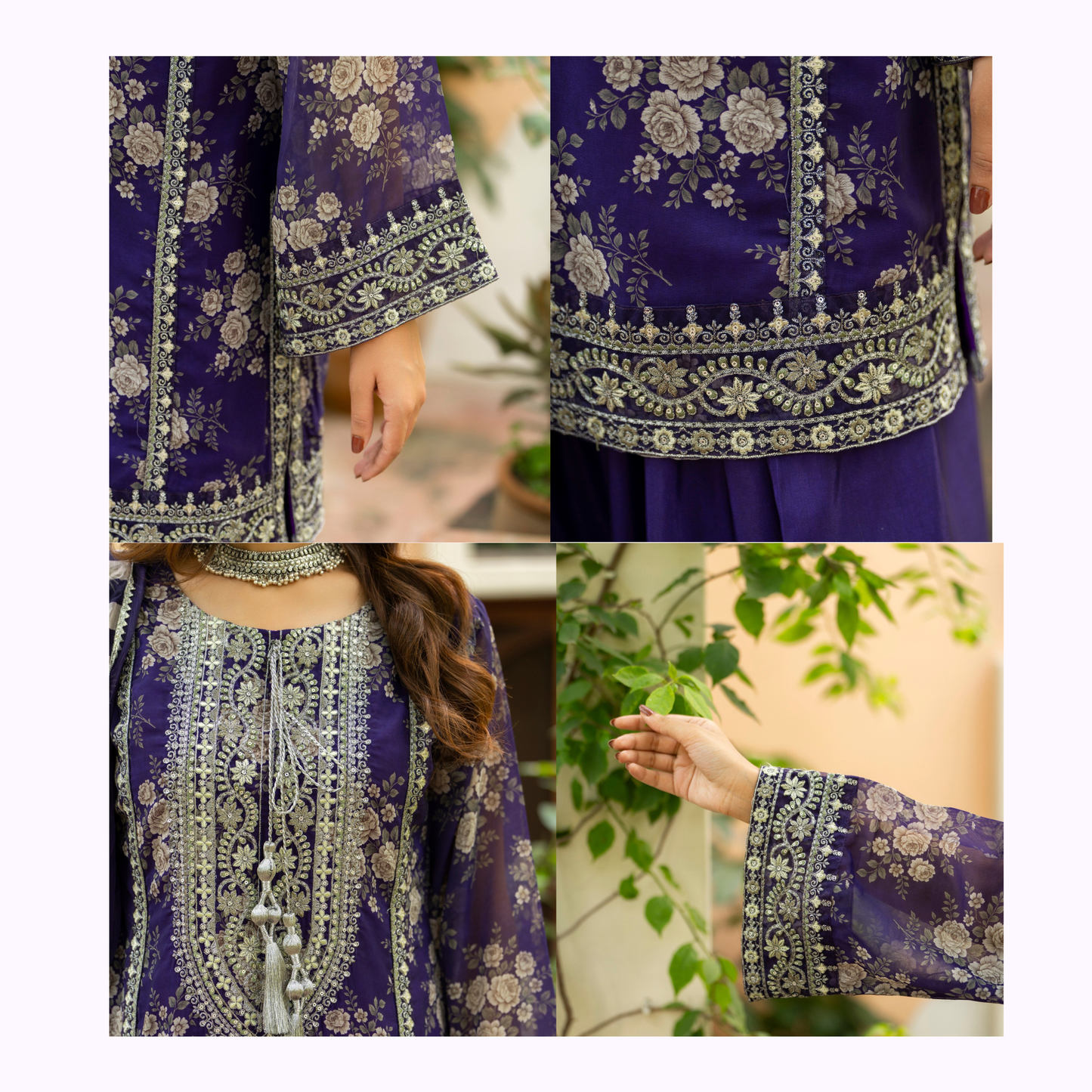 "Khumaar" Embroidered Georgette Collection by karma Collection Asian Wear Pakistani Dresses