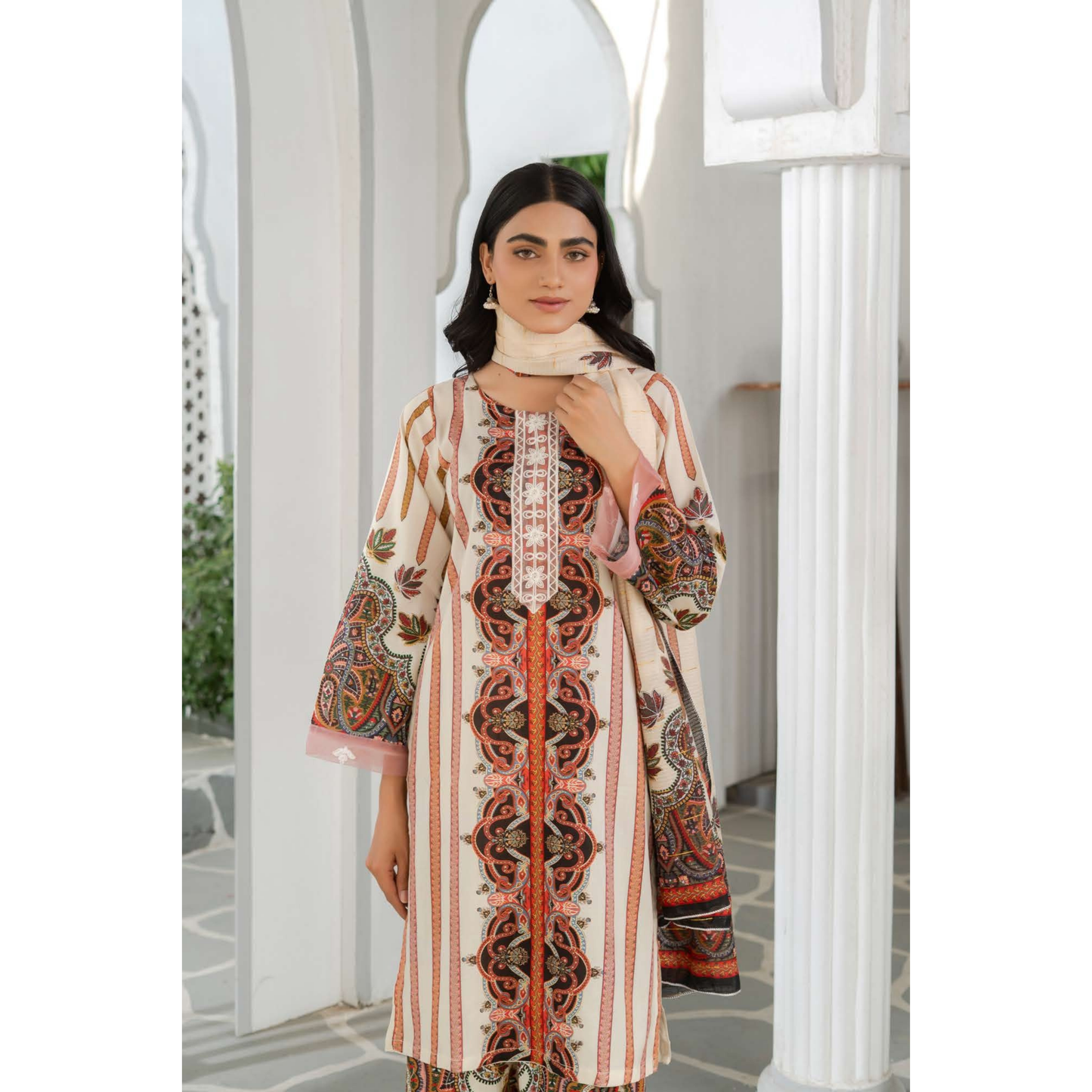 UMRZ-47 3 Pc Pakistani Printed Summer Lawn Collection by Rangz