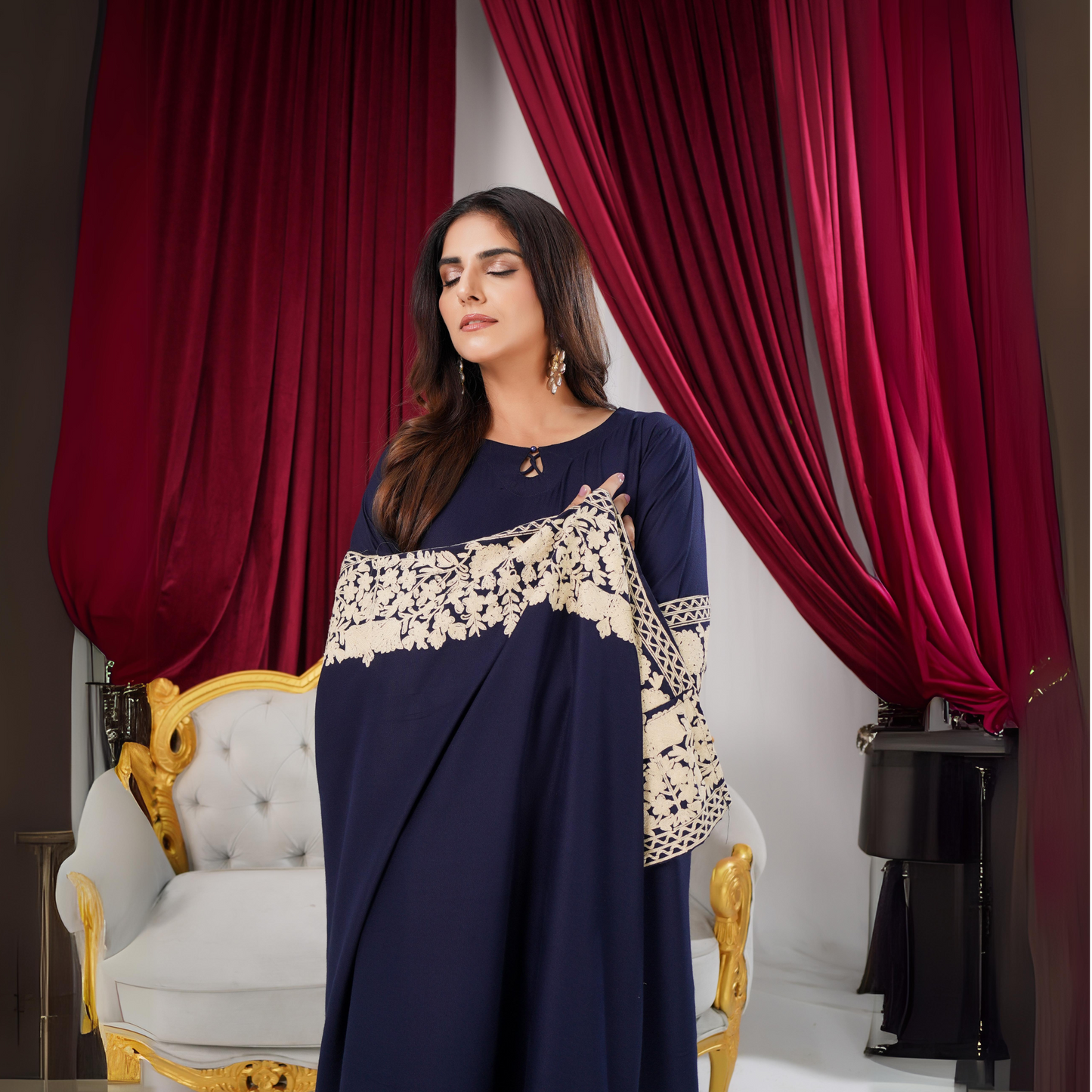 3 Pc Dhanak Shirt & trouser with Dhanak Shawl | Winter Collection | SIMRANS