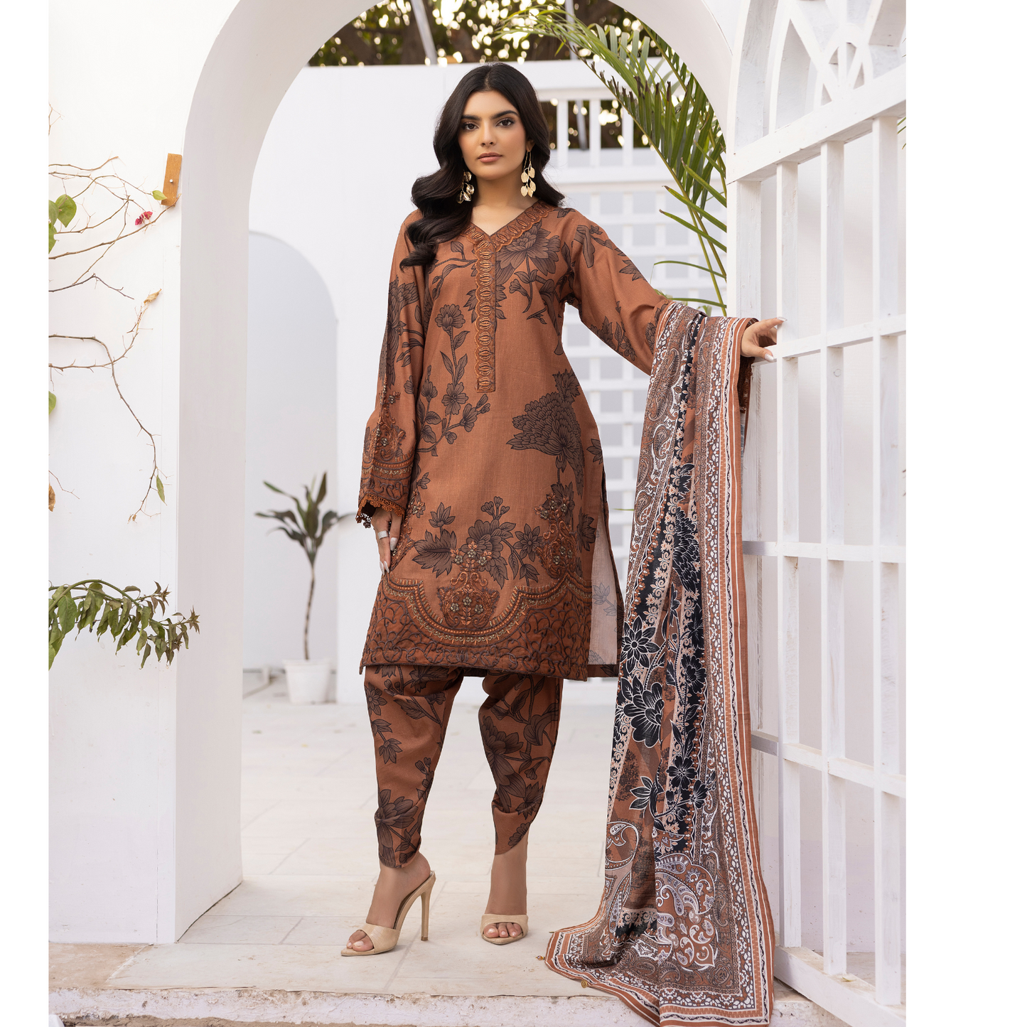 3 Pc Luxury Khaddar Ready to Wear Embroidered Printed Collection by Simrans