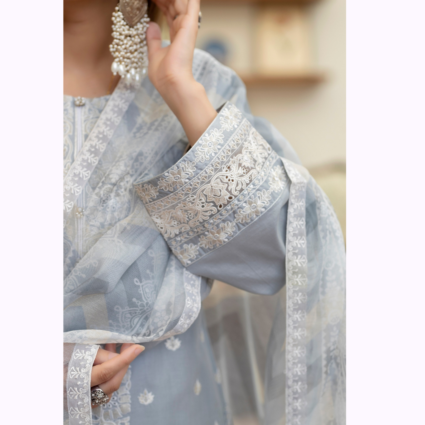KC-1455 Embroidered Cotton Collection Ready to Wear 3 Pc - Karma Collection