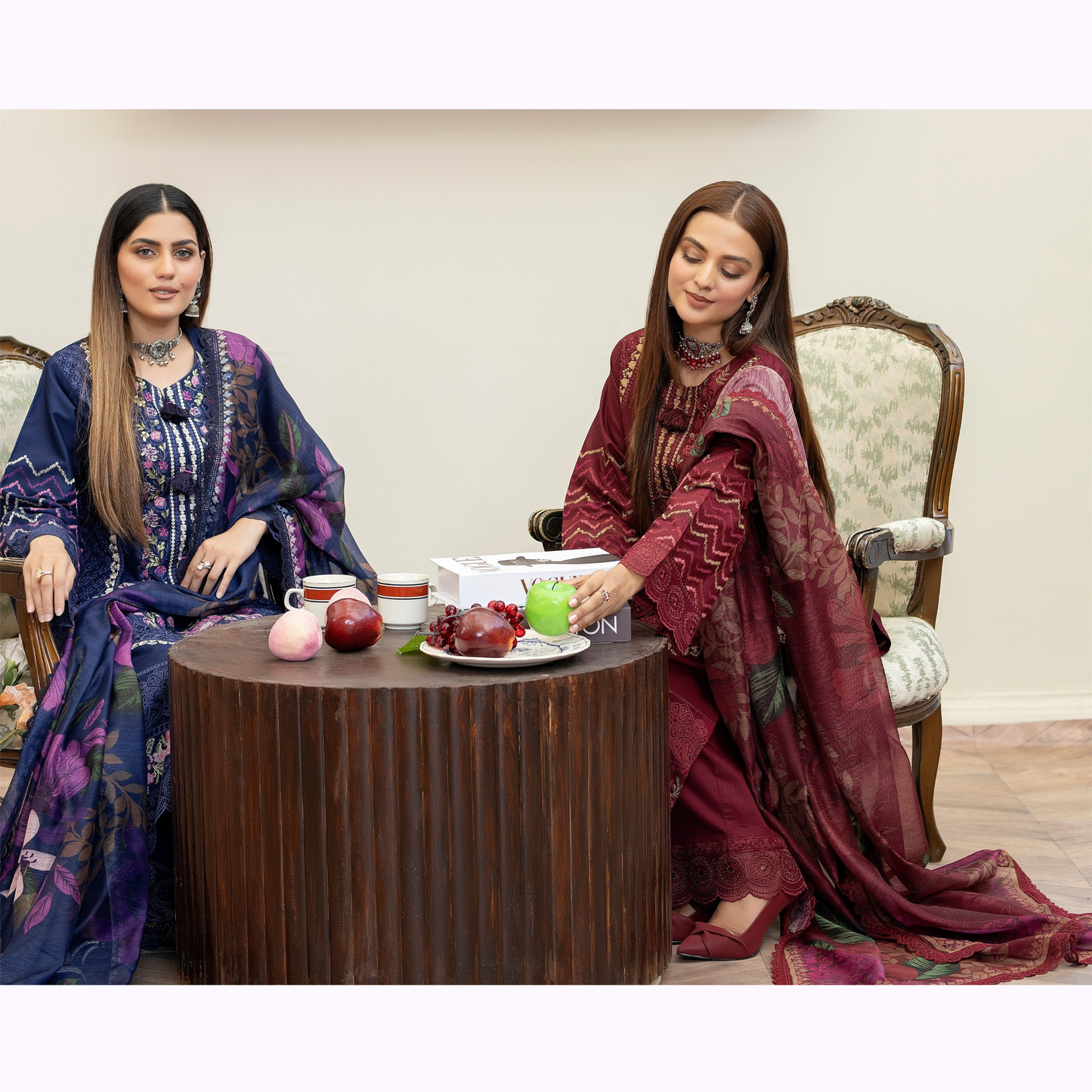 KC-1456 Embroidered Cotton Collection Ready to Wear 3 Pc - Karma Collection