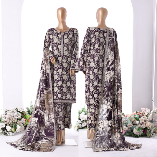 UBA-01 Printed Khaddar 3 Pc Winter Collection by Bin Saeed