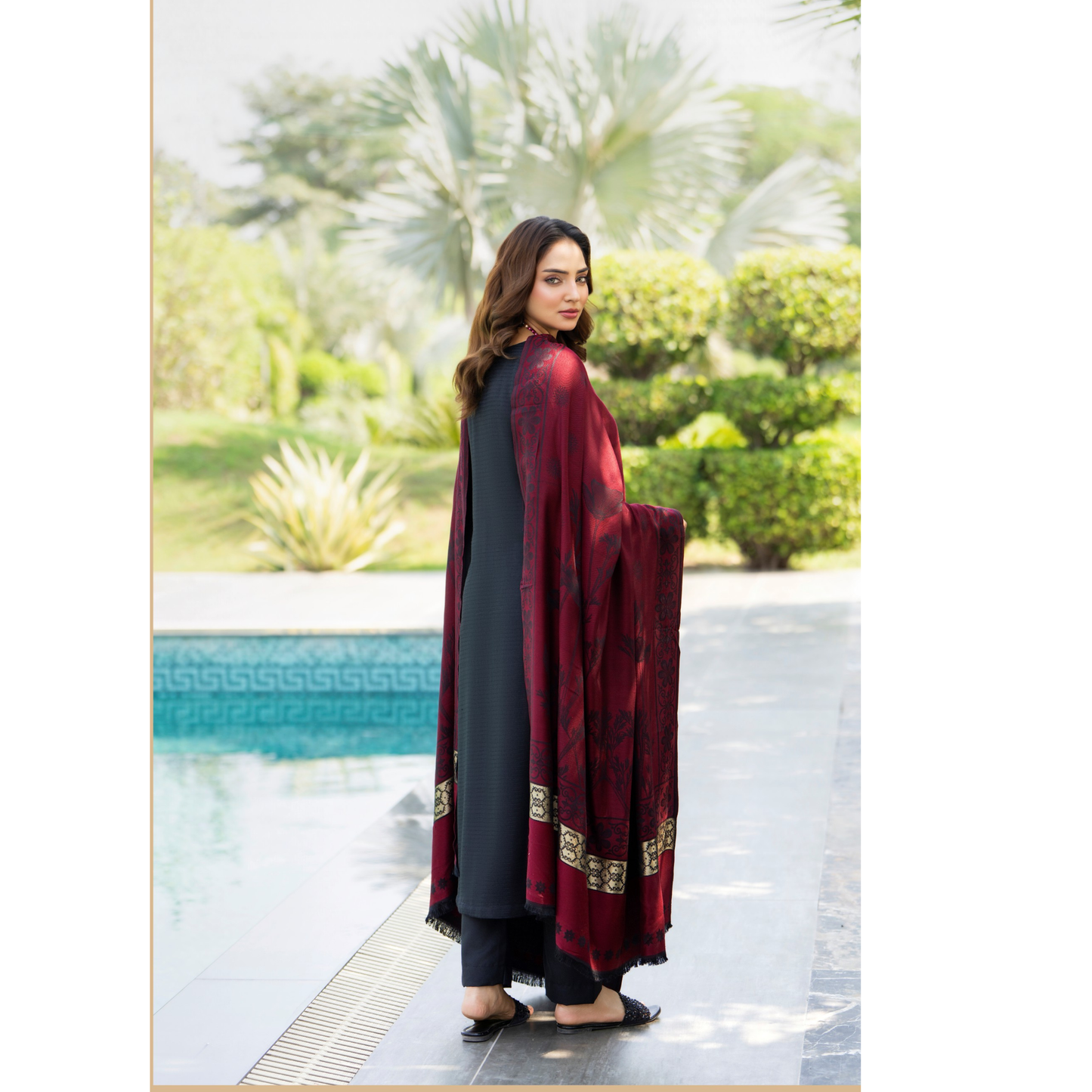 RA-23 Dhanak Dress with Kashmiri Wool Shawl 3 Pc Collection |Ready to Wear | Winter Collection | Raniya.h