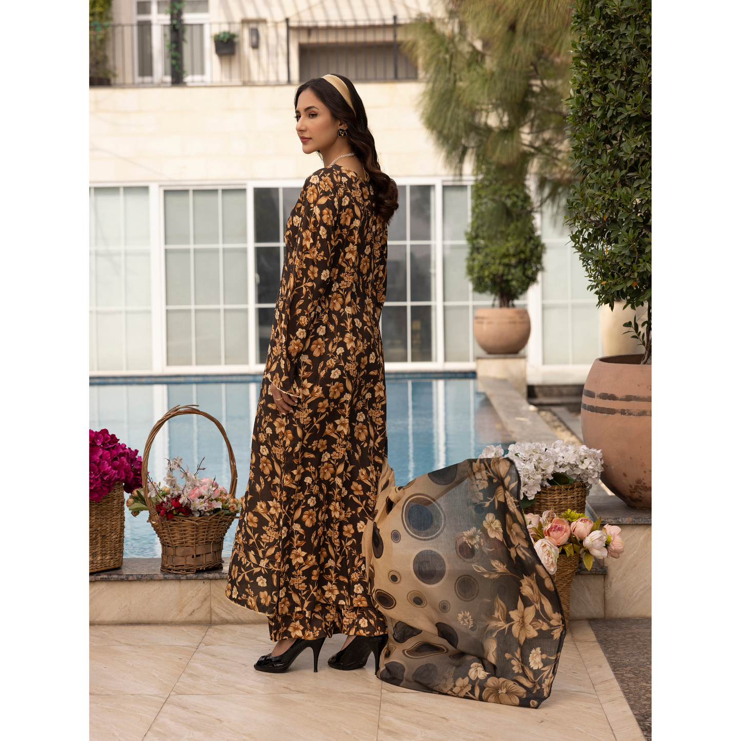UMS-32 Baroque x Simrans Printed Linen Collection | Ready to Wear | Asian Clothes