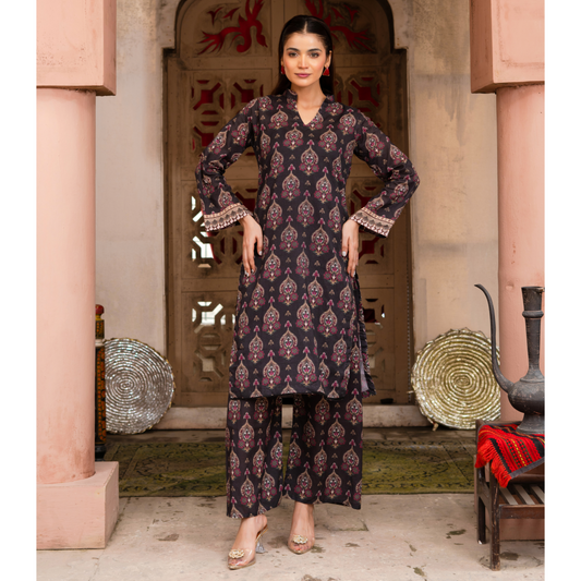 Printed Lawn Co-Ords Set 2 Pc | Ready to Wear | Rangz