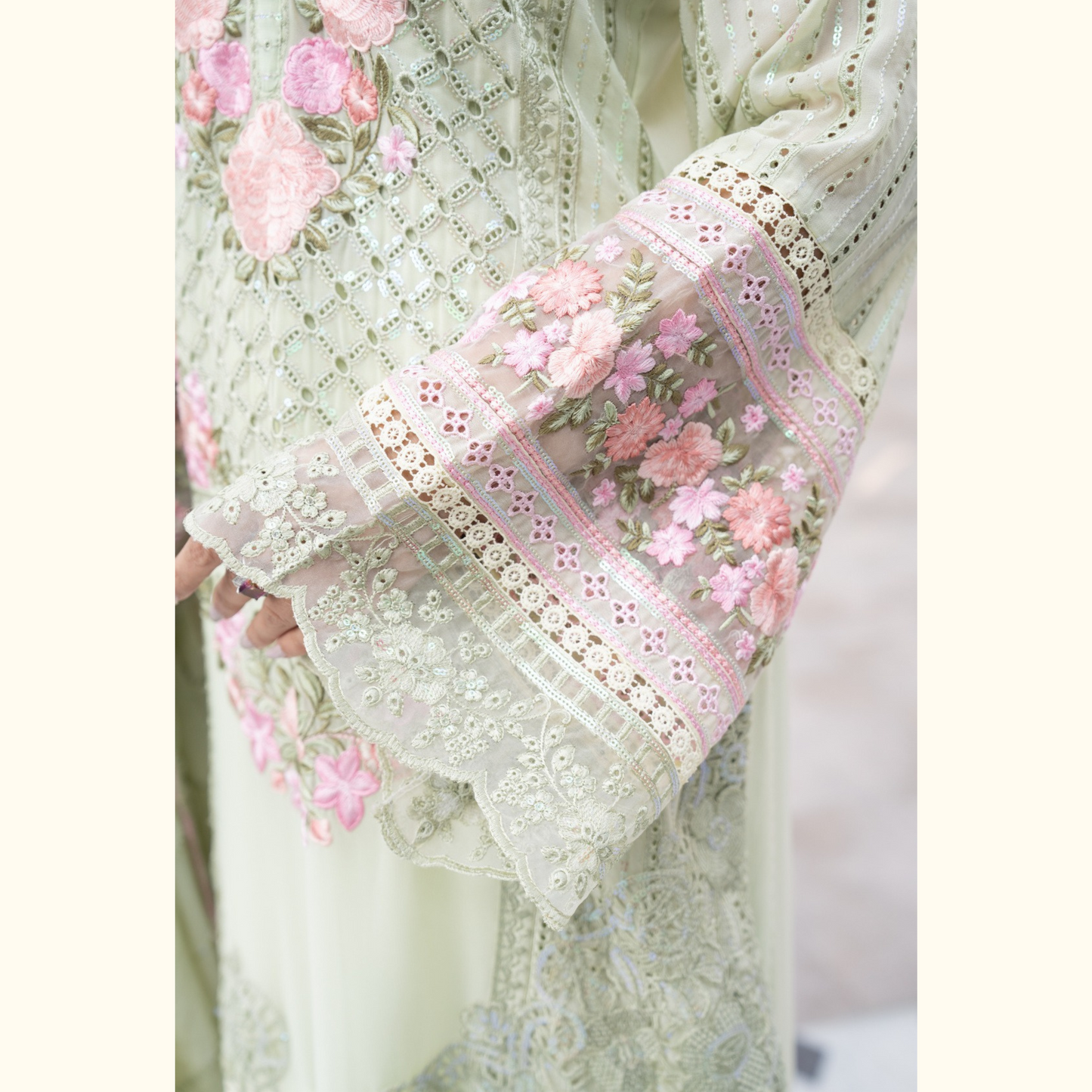3 Piece Luxury Chiffon Ready to Wear Collection | karma Collection UMKC0902