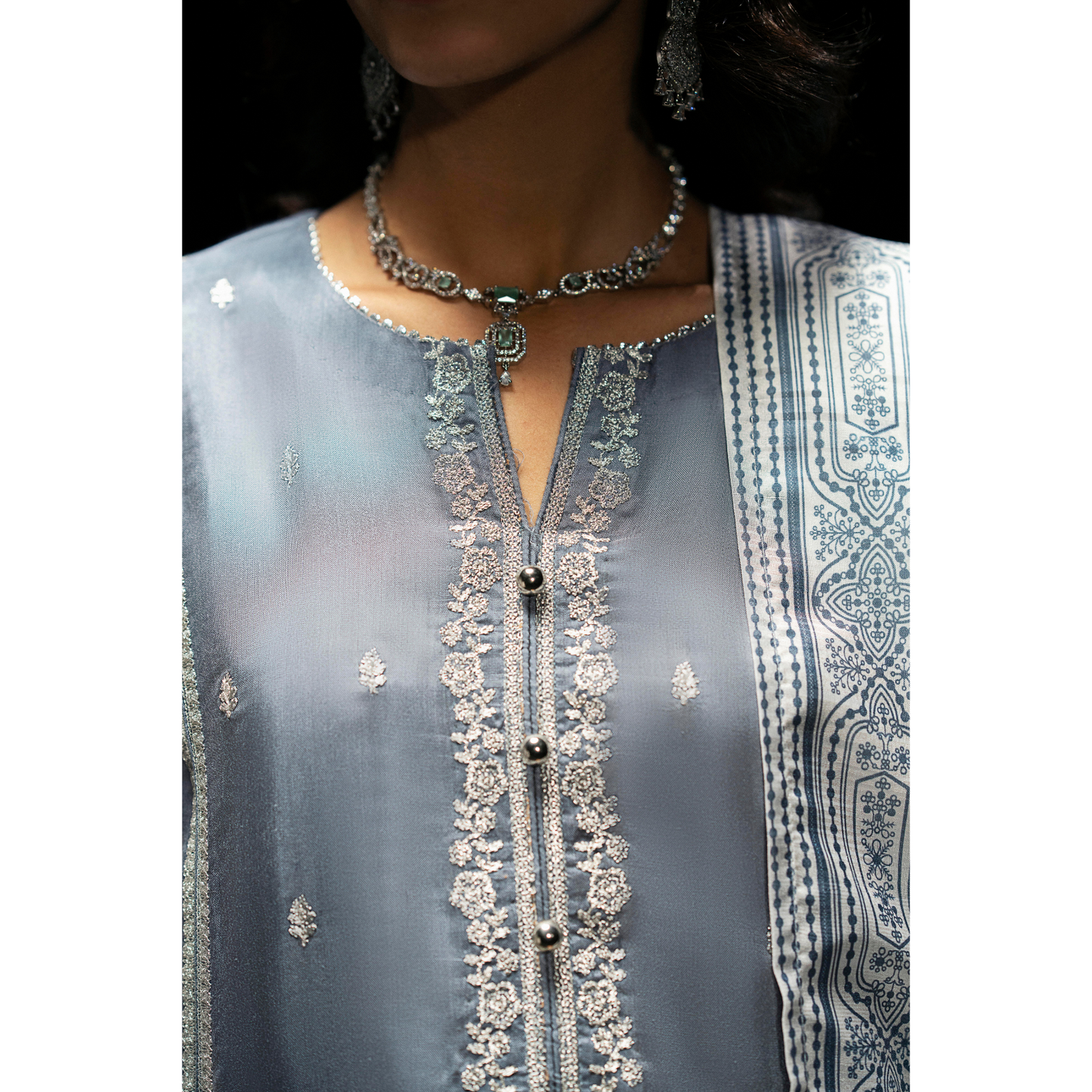 3 Pc Embroidered Viscose Ready to Wear Collection by Casuallite | UMCAE01101