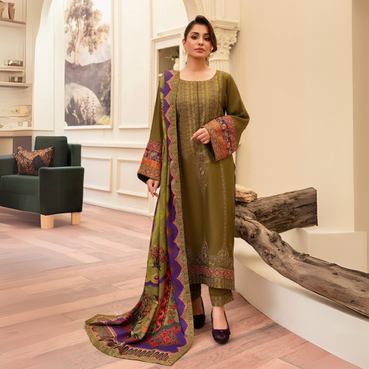 3 Pc Ready to Wear Embroidered Collection | Karma Collection | UMKC01001