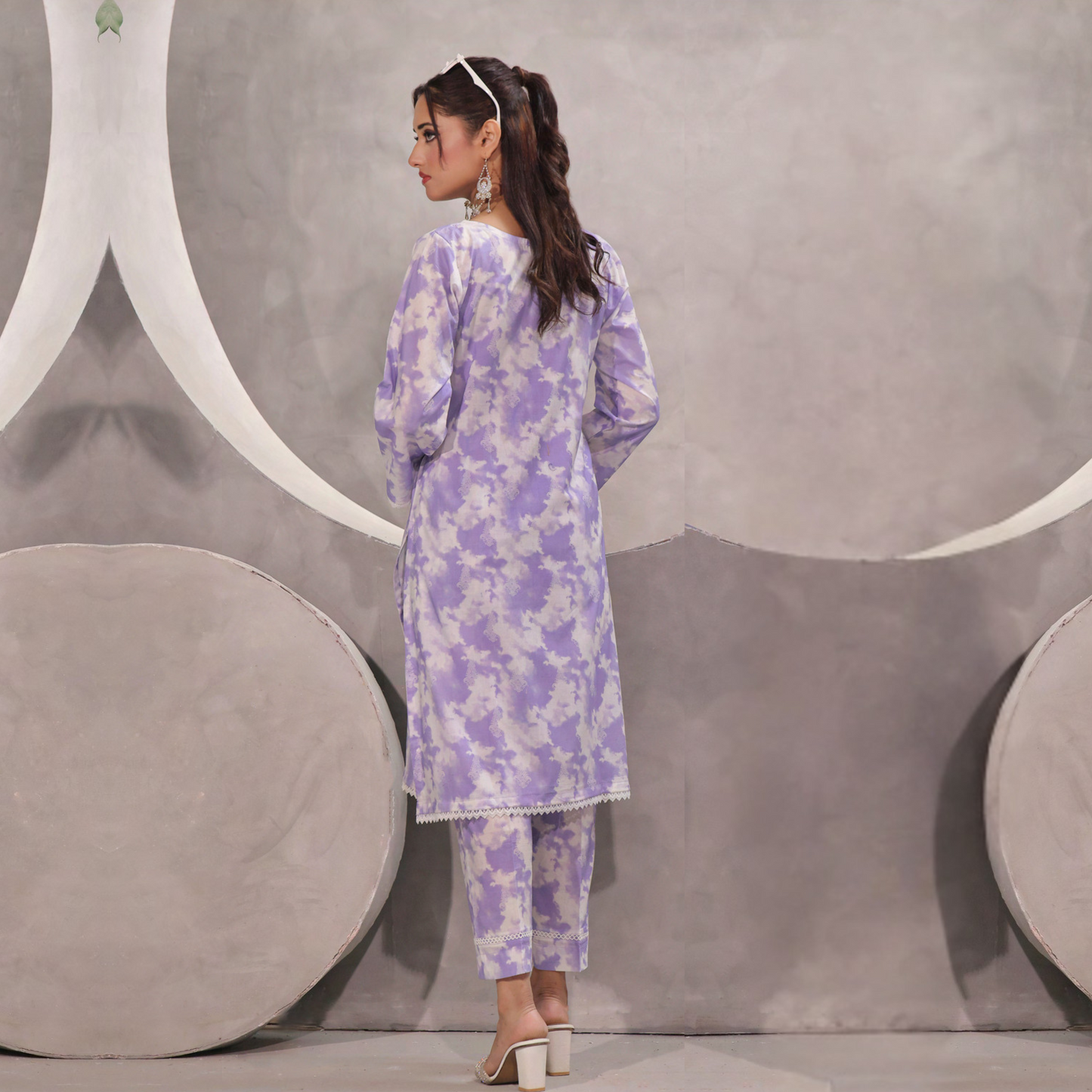 2 Pc Ready to wear Printed Lawn Co-Ords Dress - Saphron