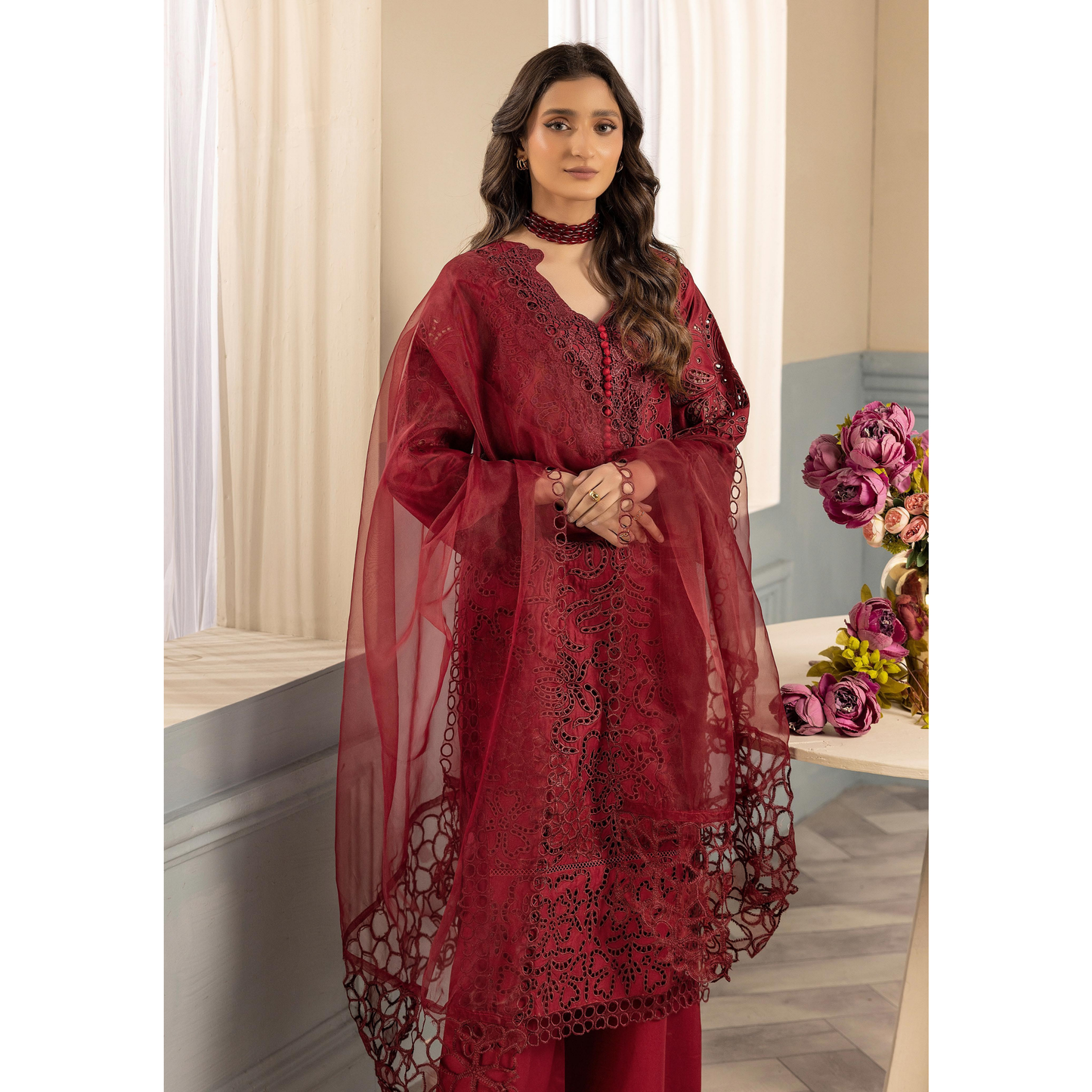 UMS-20 Embroidered Chikankari Lawn Collection | Ready to Wear | Simrans
