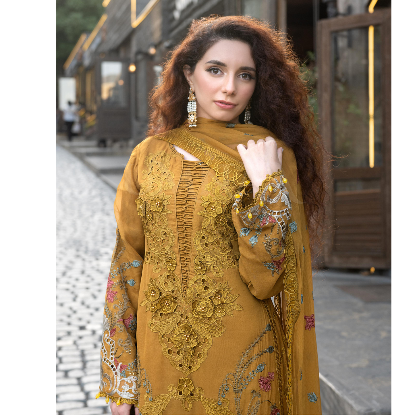UA-114 Luxury Embroidered Chiffon Collection | Ready to Wear | Umnaa